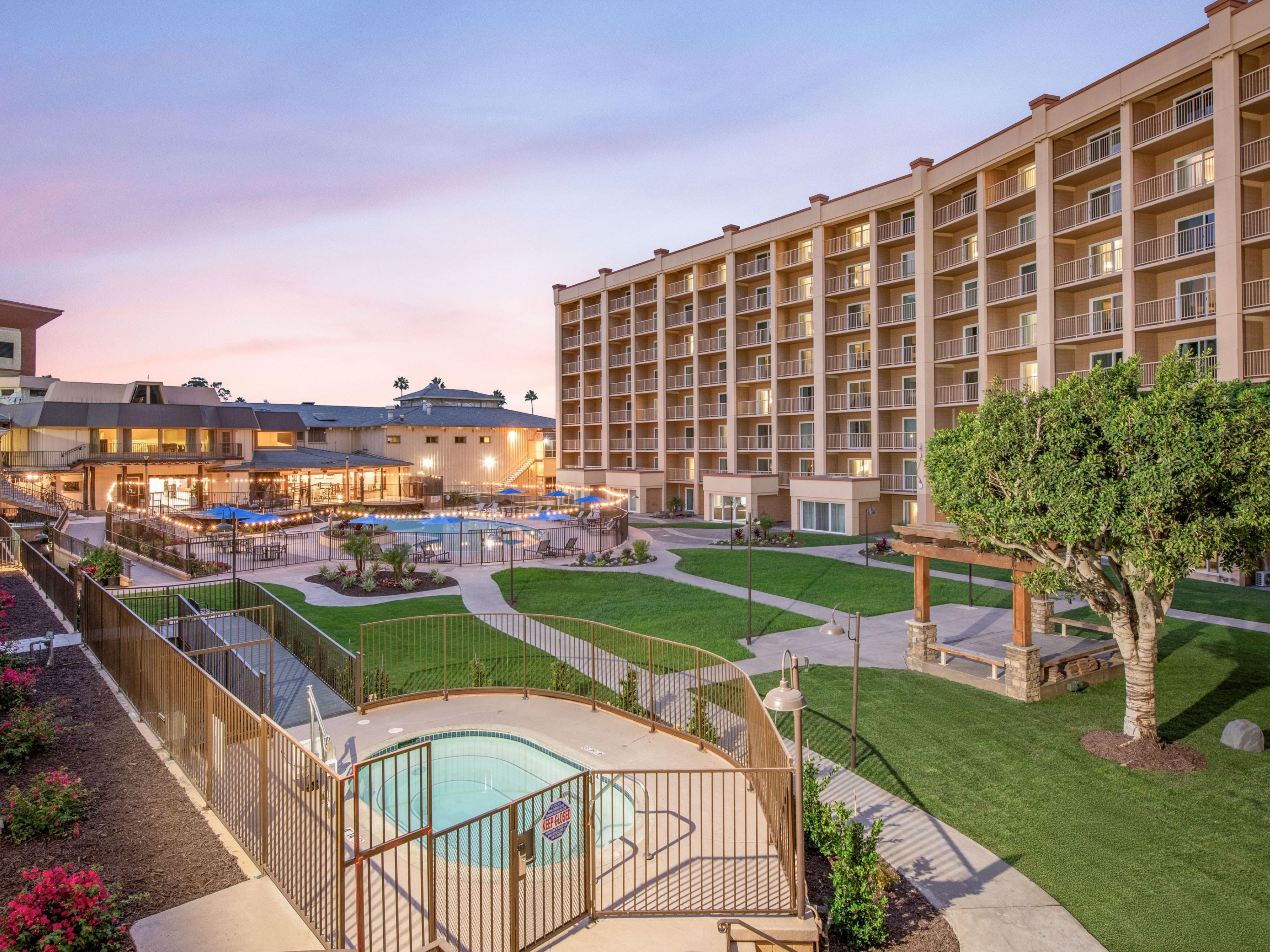 Our outdoor heated pool is an escape to relaxation and fun. With ample seating, this feature is sure to be a memorable part of your stay with us. The pool hours are from 10:00 a.m. to 10:00 p.m.