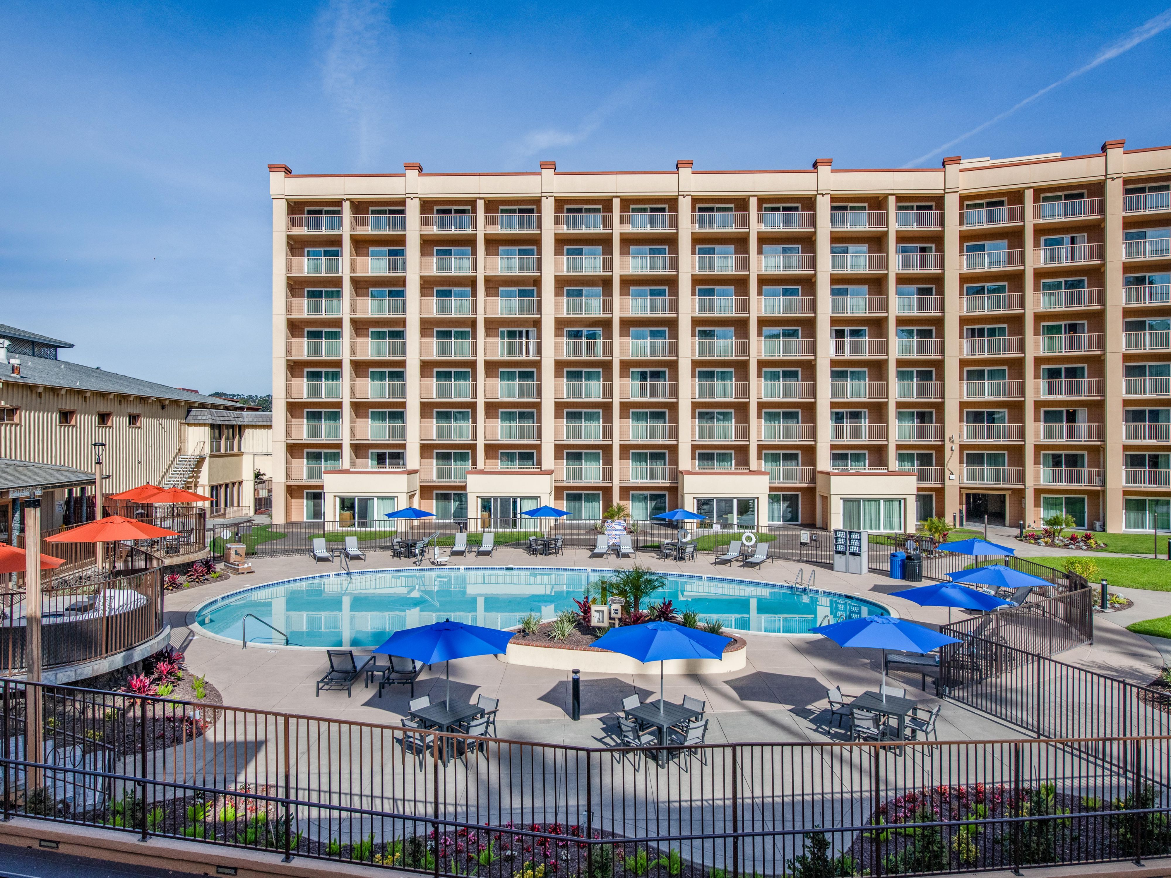 Dive into relaxation by the pool and soak up the sun on our patio.