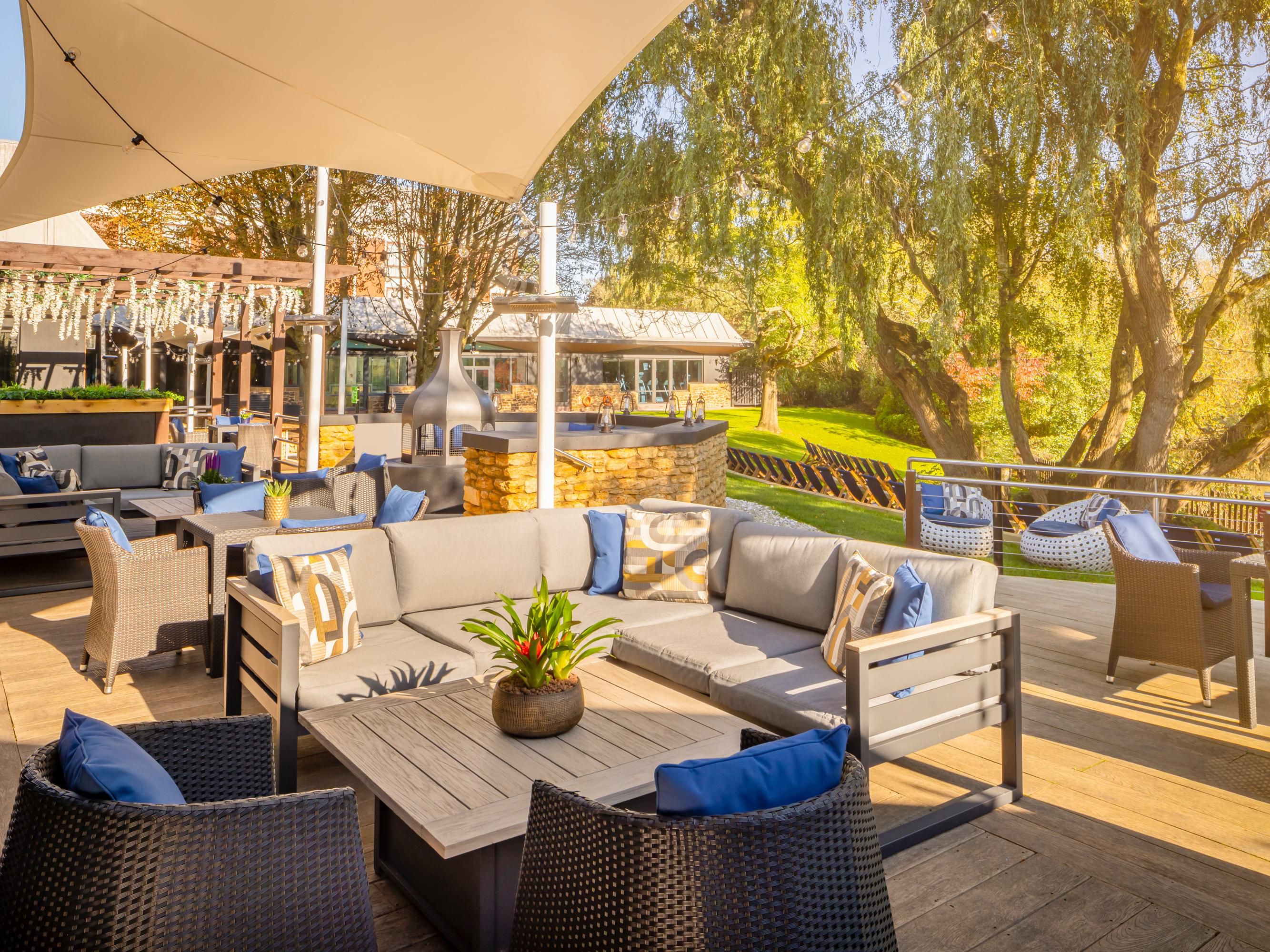 Whether its private dining, summer party or quiet drinks after a long day, the hotel can offer outdoor space to enjoy.

Take in the views of the River Avon whilst maybe tackling a team building exercise?