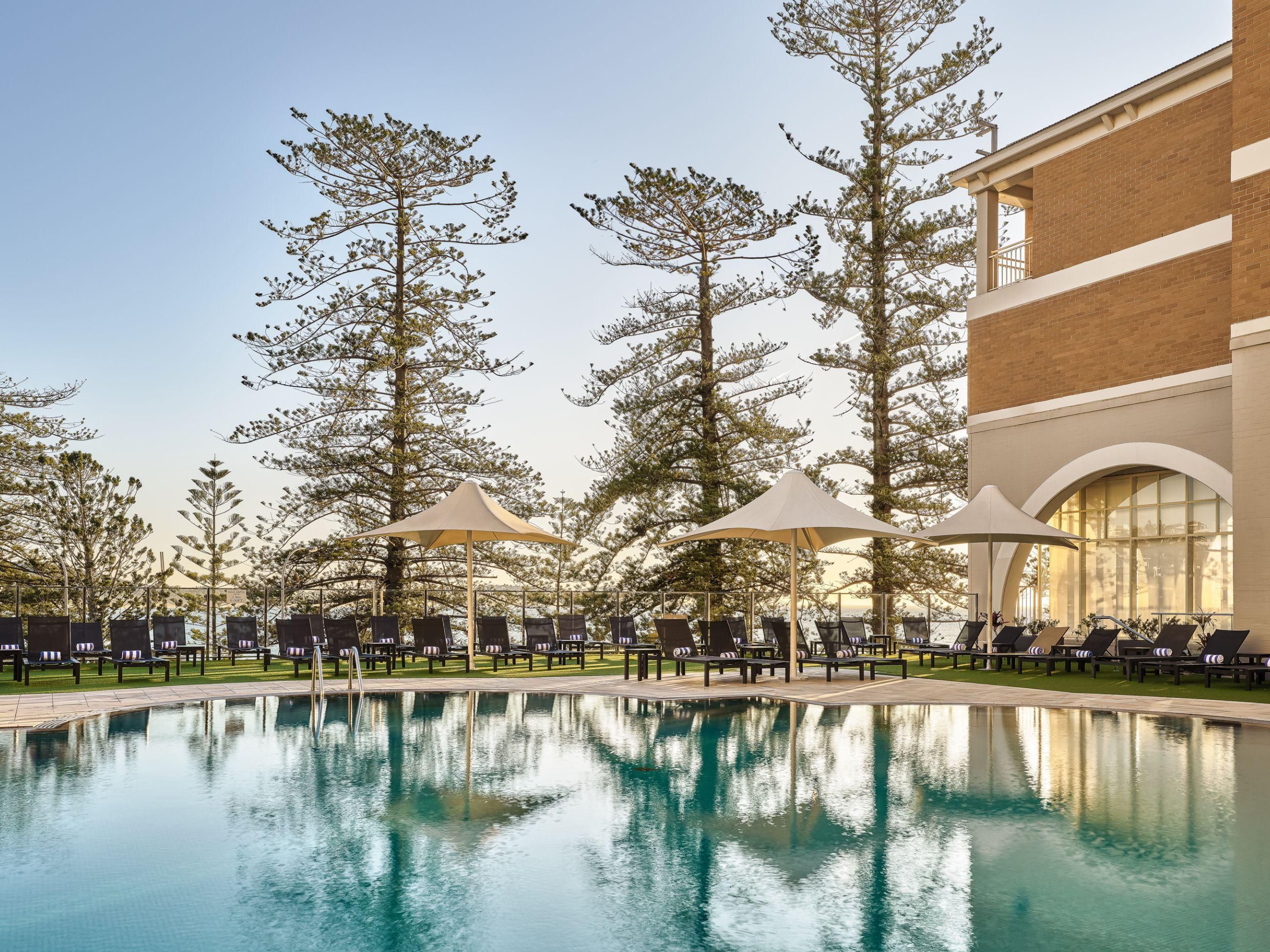 Our pool deck overlooks Terrigal beach