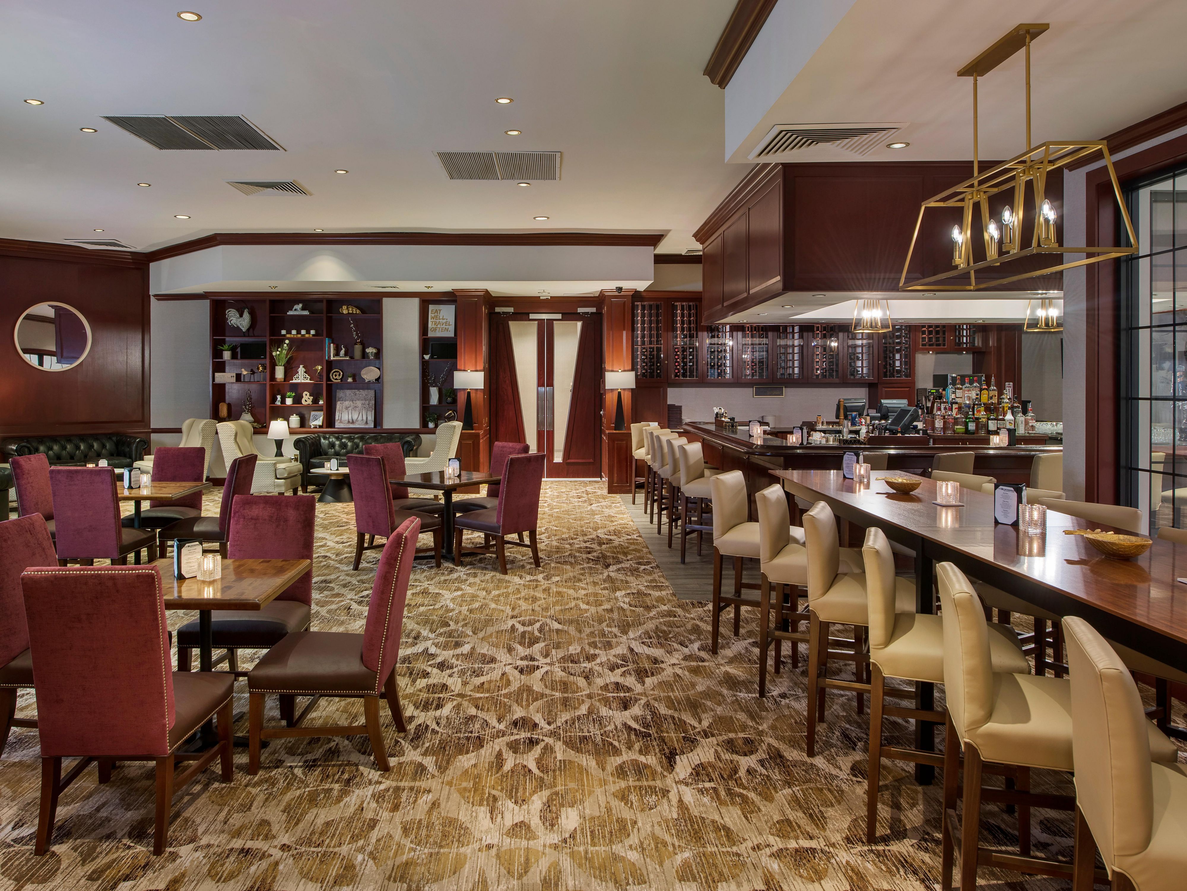 Unwind at Alfred's Whiskey & Wine and explore a curated menu featuring handcrafted cocktails, a thoughtful whiskey and wine selection, House Sips, flavorful Entrées, Small Plates, Flatbreads, and Starters. It’s the perfect place to connect, mingle, and enjoy great food and drinks.