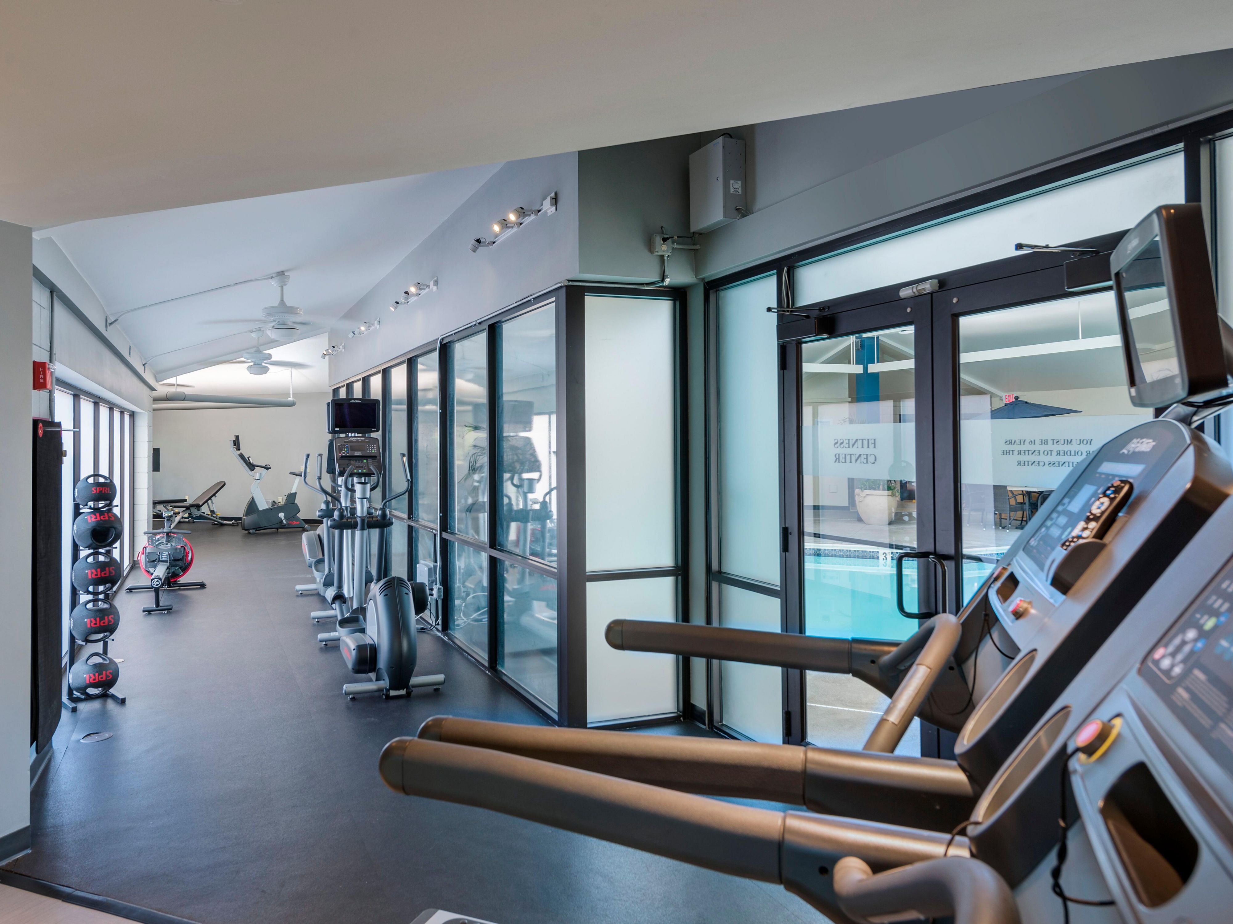 Keep up with your fitness goals in our hotel's 24/7 Fitness Center. Equipped with ellipticals, treadmills, stationary bikes, and free weights, it has everything you need for an effective workout. After breaking a sweat, unwind with a refreshing swim in our heated indoor pool.