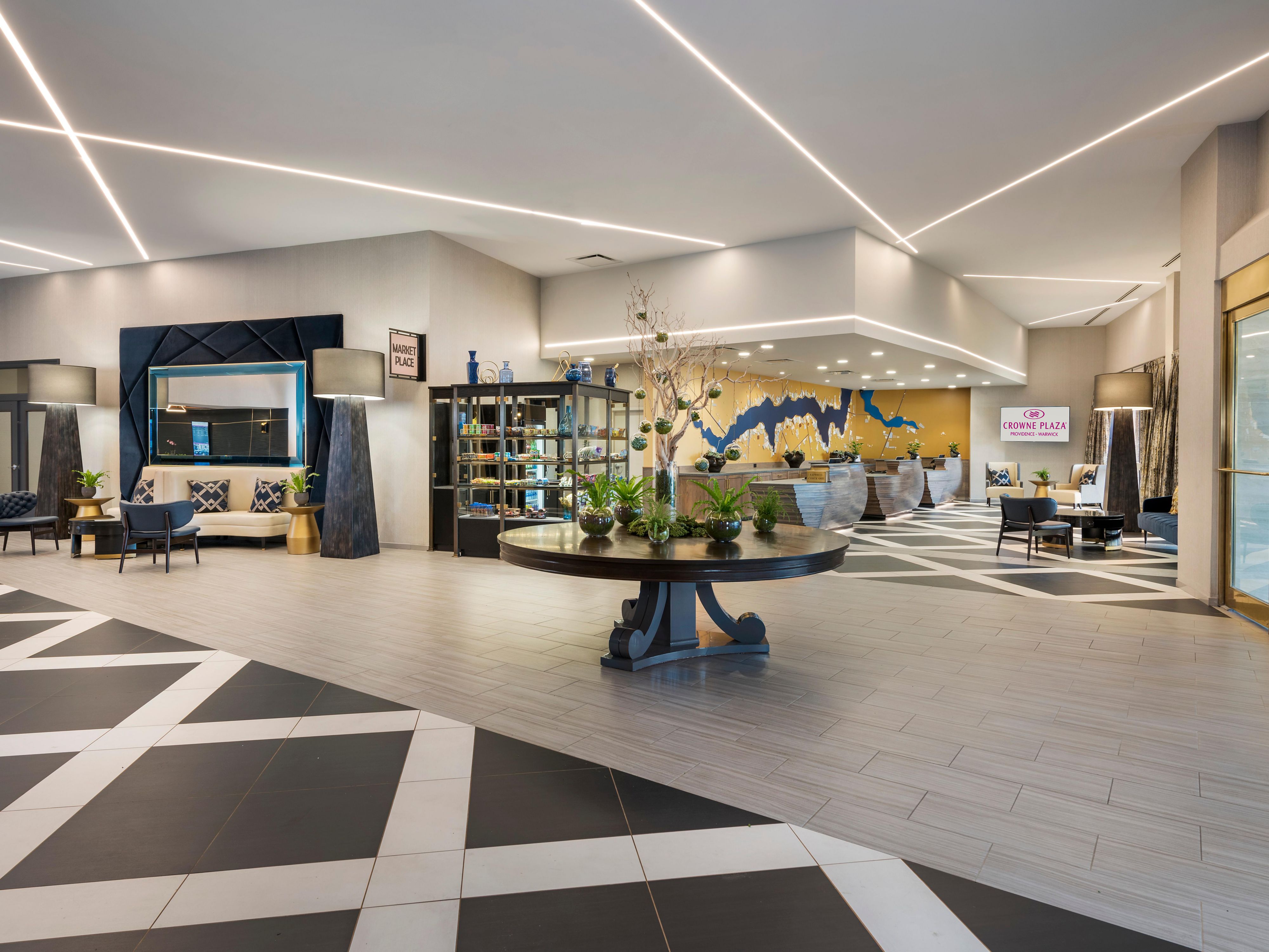 Our hotel marketplace features a variety of bottled beverages, snacks, candy, ice cream, and convenient Grab & Go salads and sandwiches. Whether you're craving something sweet or need a quick bite, we’ve got you covered — perfect for enjoying in your room or on the go.