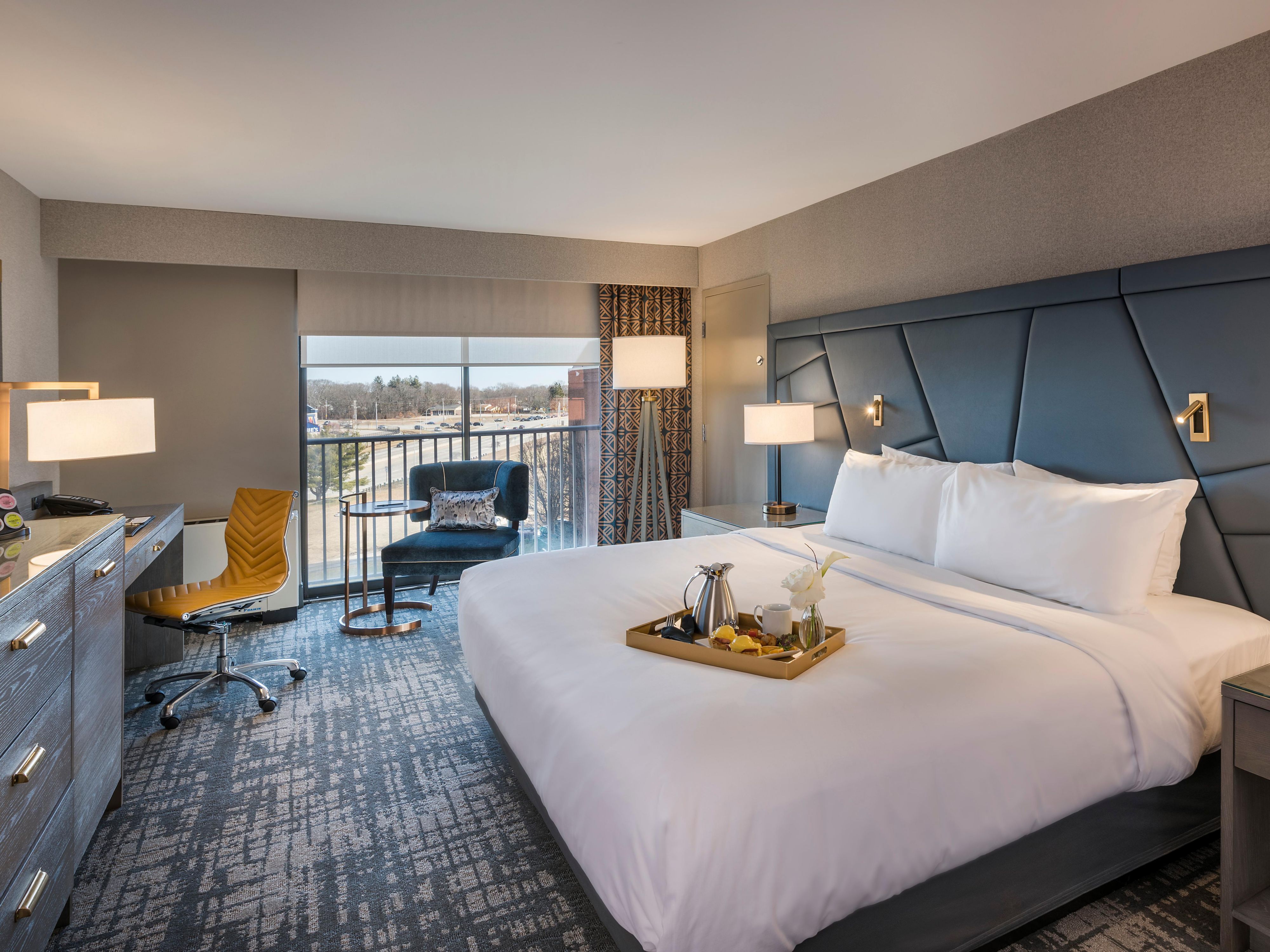 Discover a relaxing retreat at our modern, pet-friendly hotel. Each guest room is thoughtfully designed with plush, premium bedding, spacious layouts, and spa-inspired bathrooms featuring luxurious Apotheke products. Stay connected with complimentary Wi-Fi and relax in comfort with all the essentials for a rejuvenating stay.