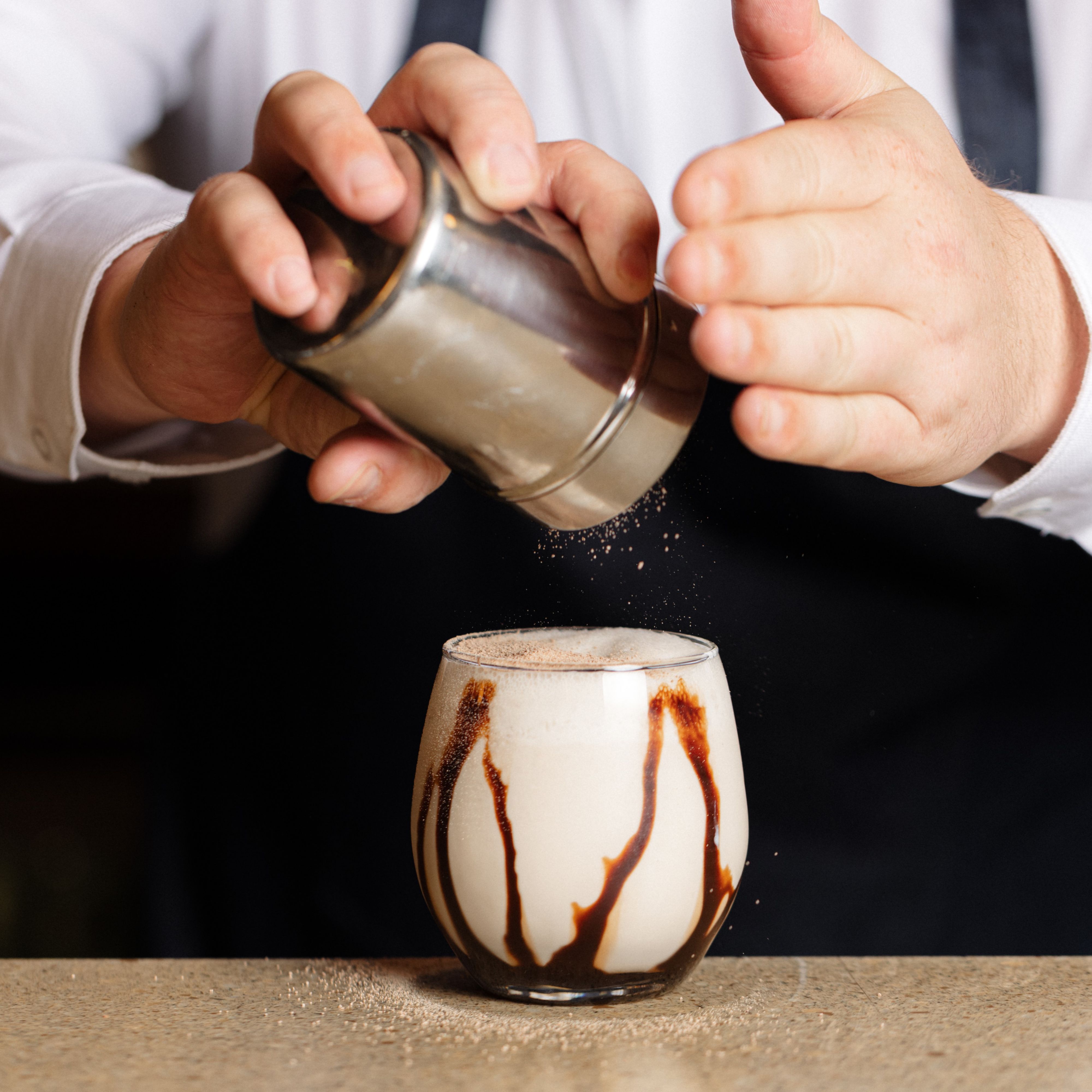 Dessert being created