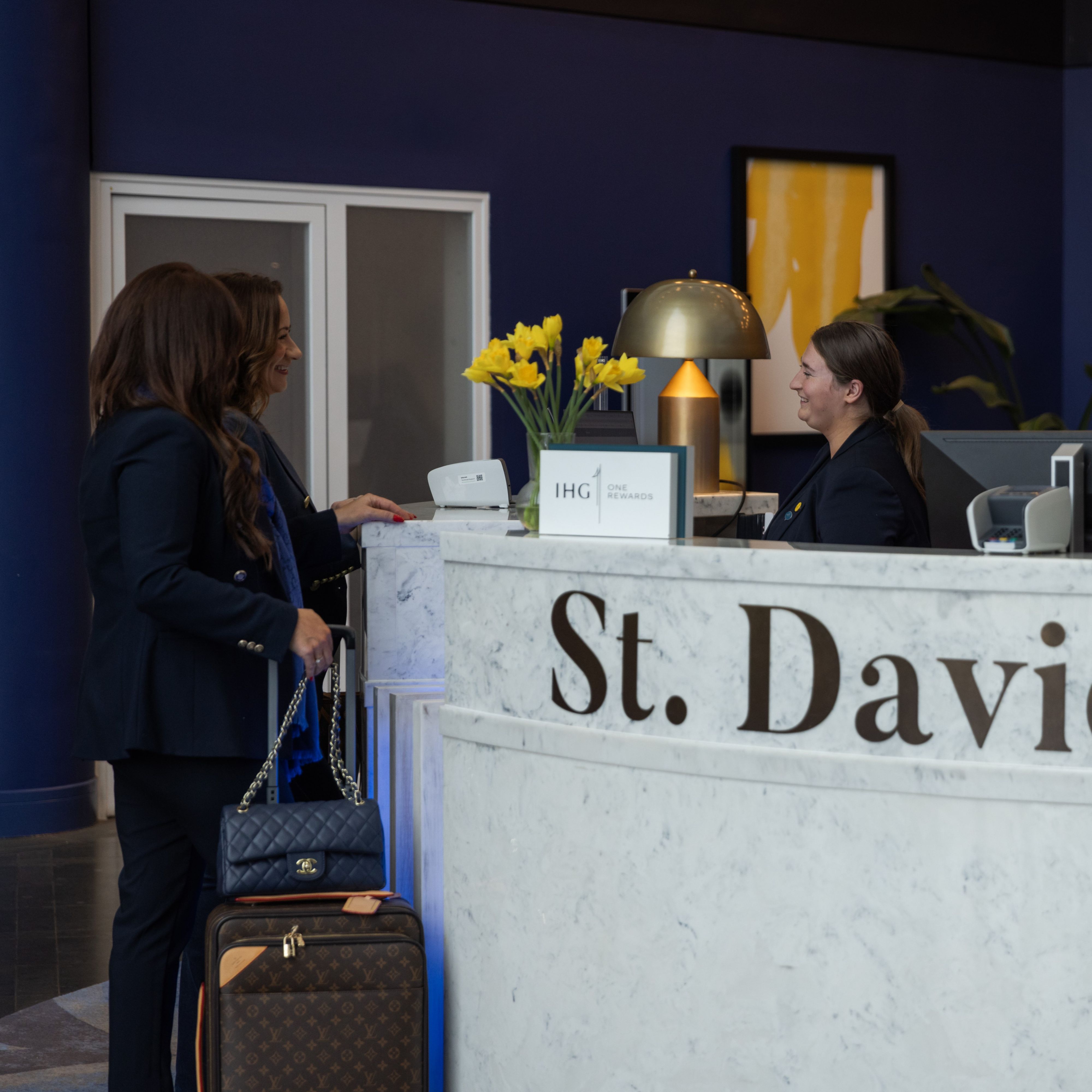 Guest checking in at the counter