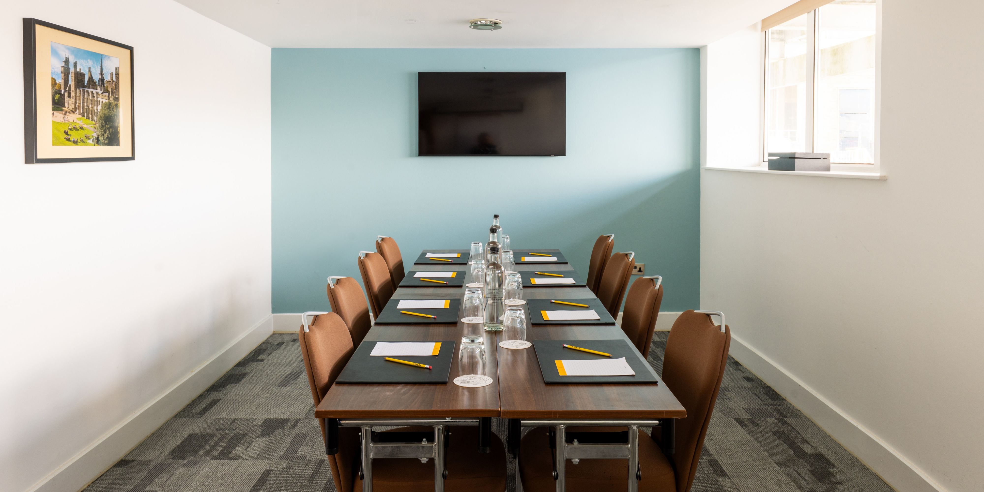 Meeting room with a television