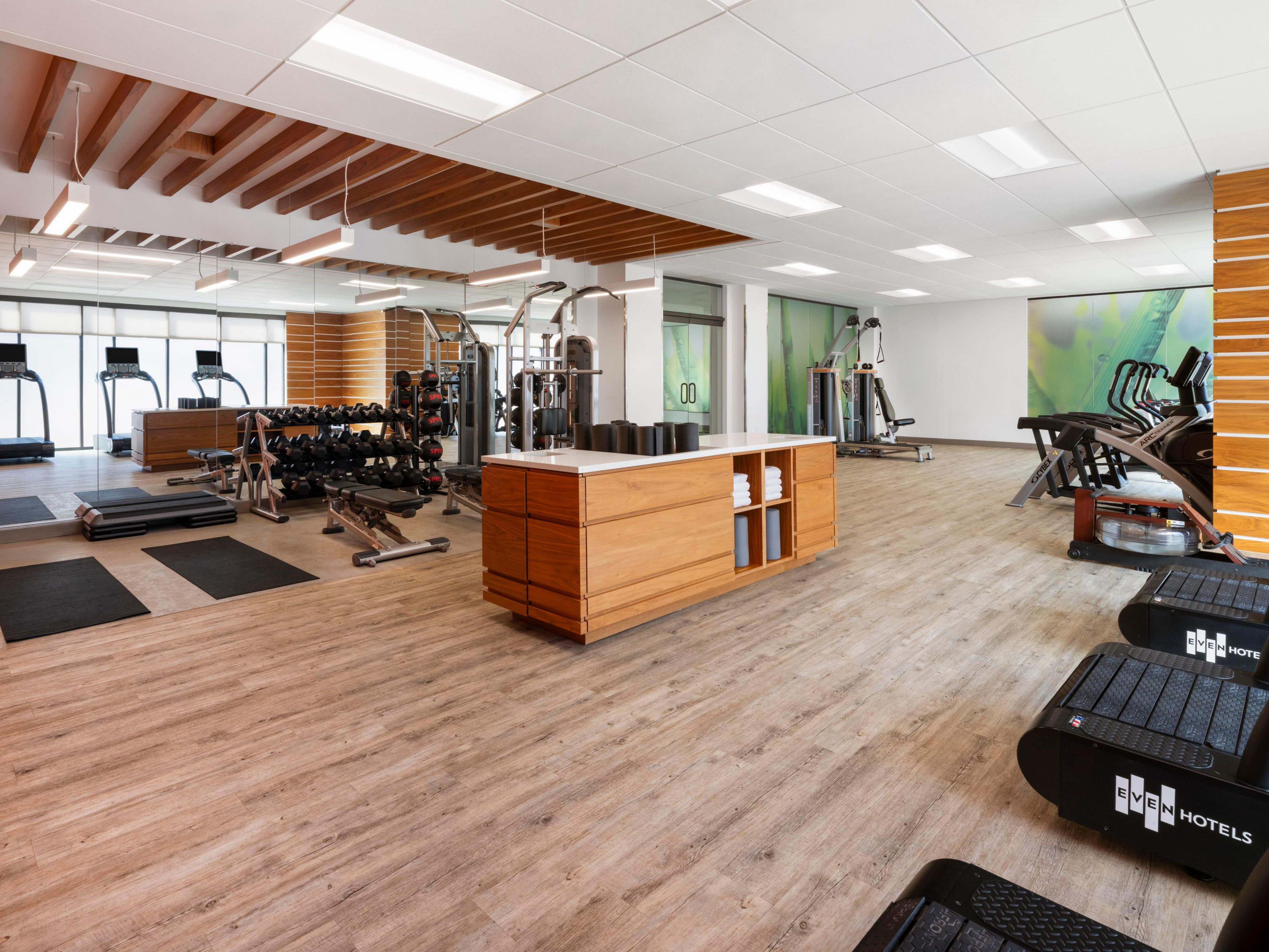 Enjoy a full‑body workout in our spacious Athletic Studio