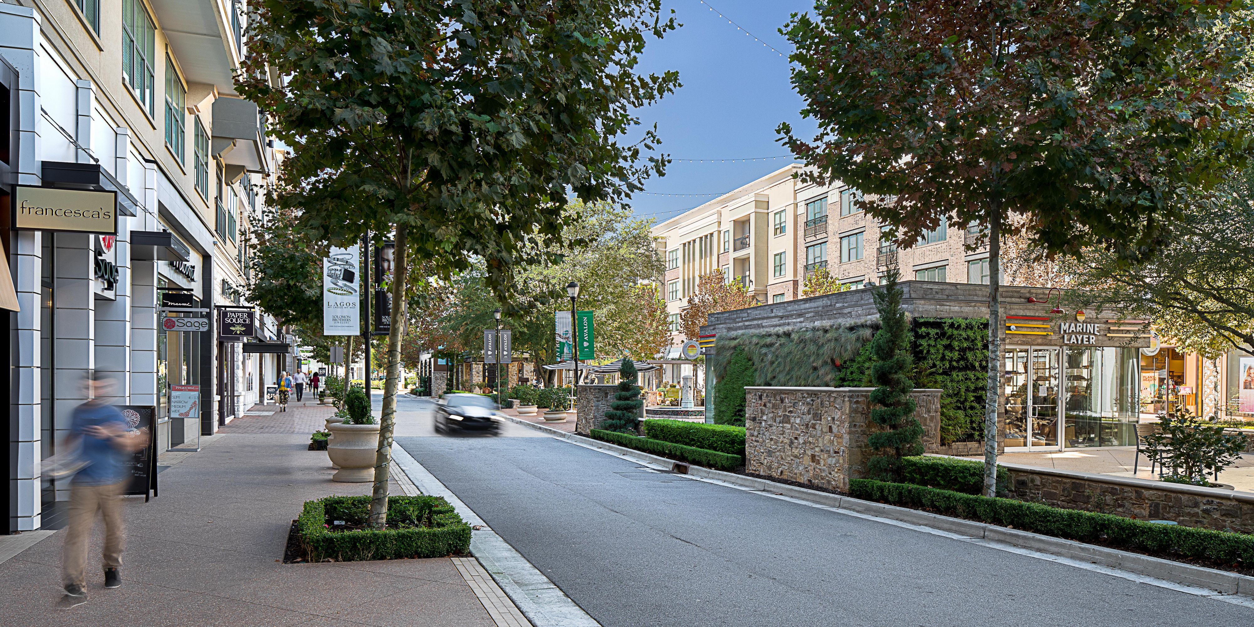 Street with shops at Avalon