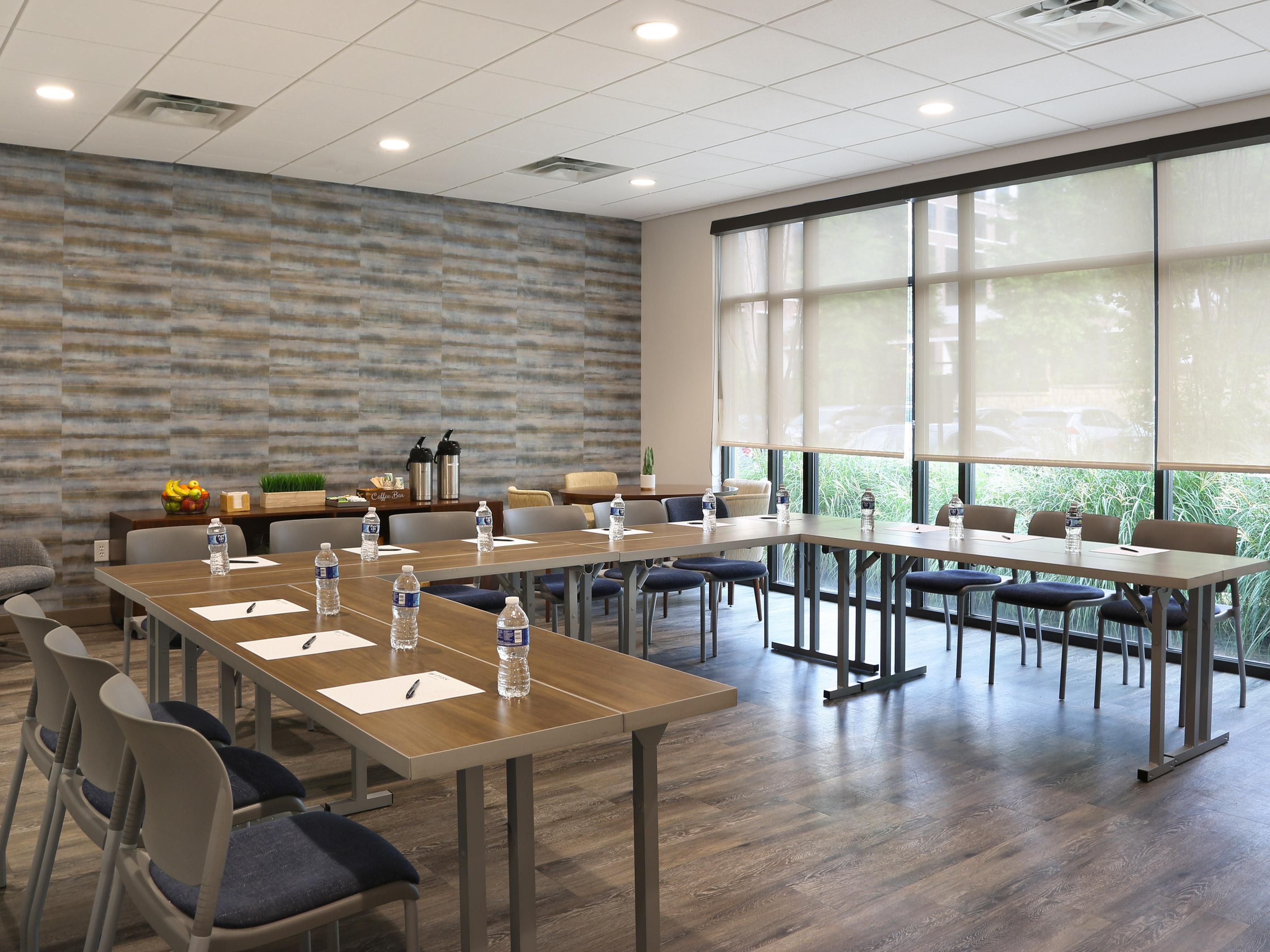 Our meeting rooms feature natural light and free WiFi.