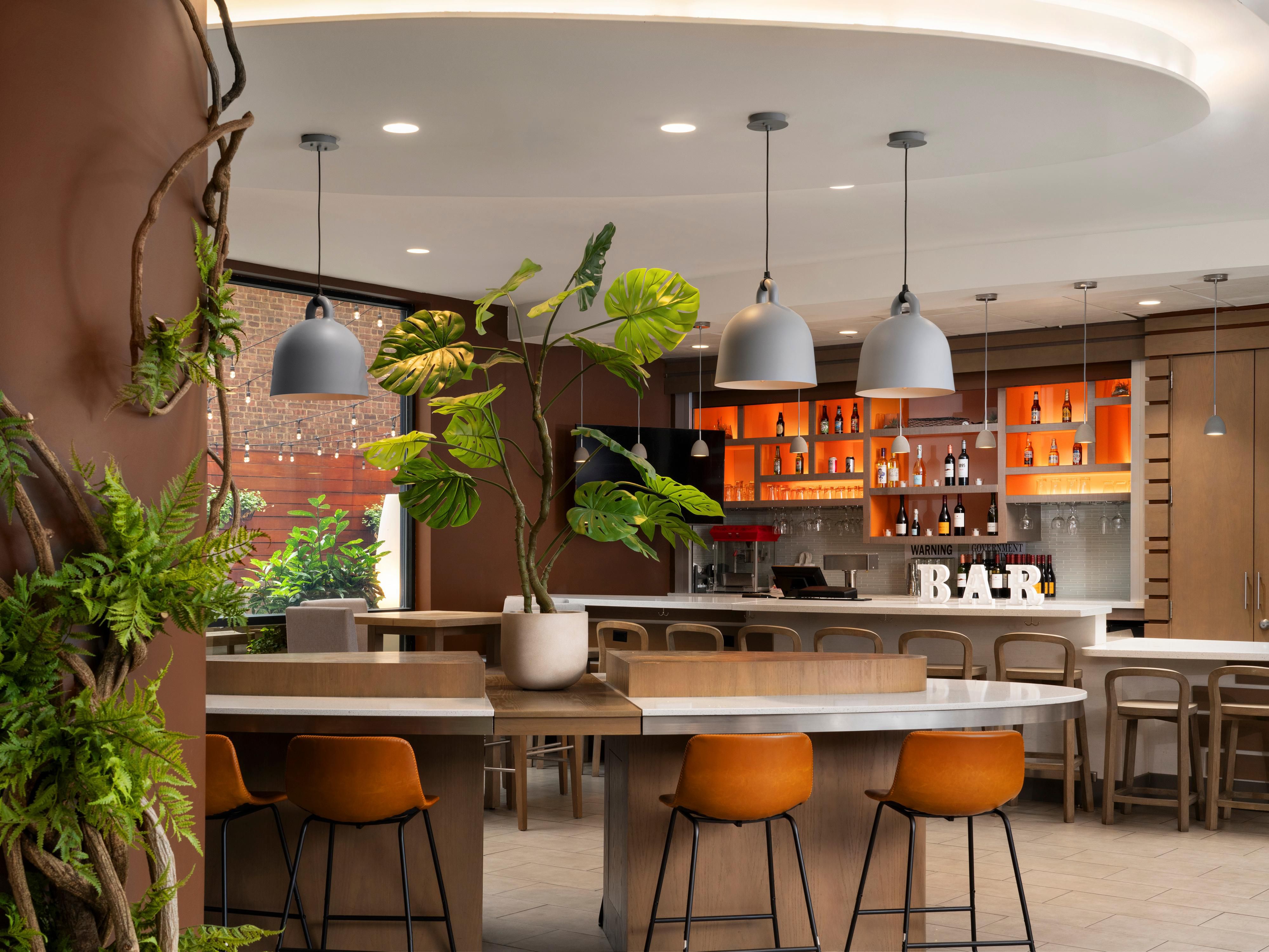 Lobby bar and dining area