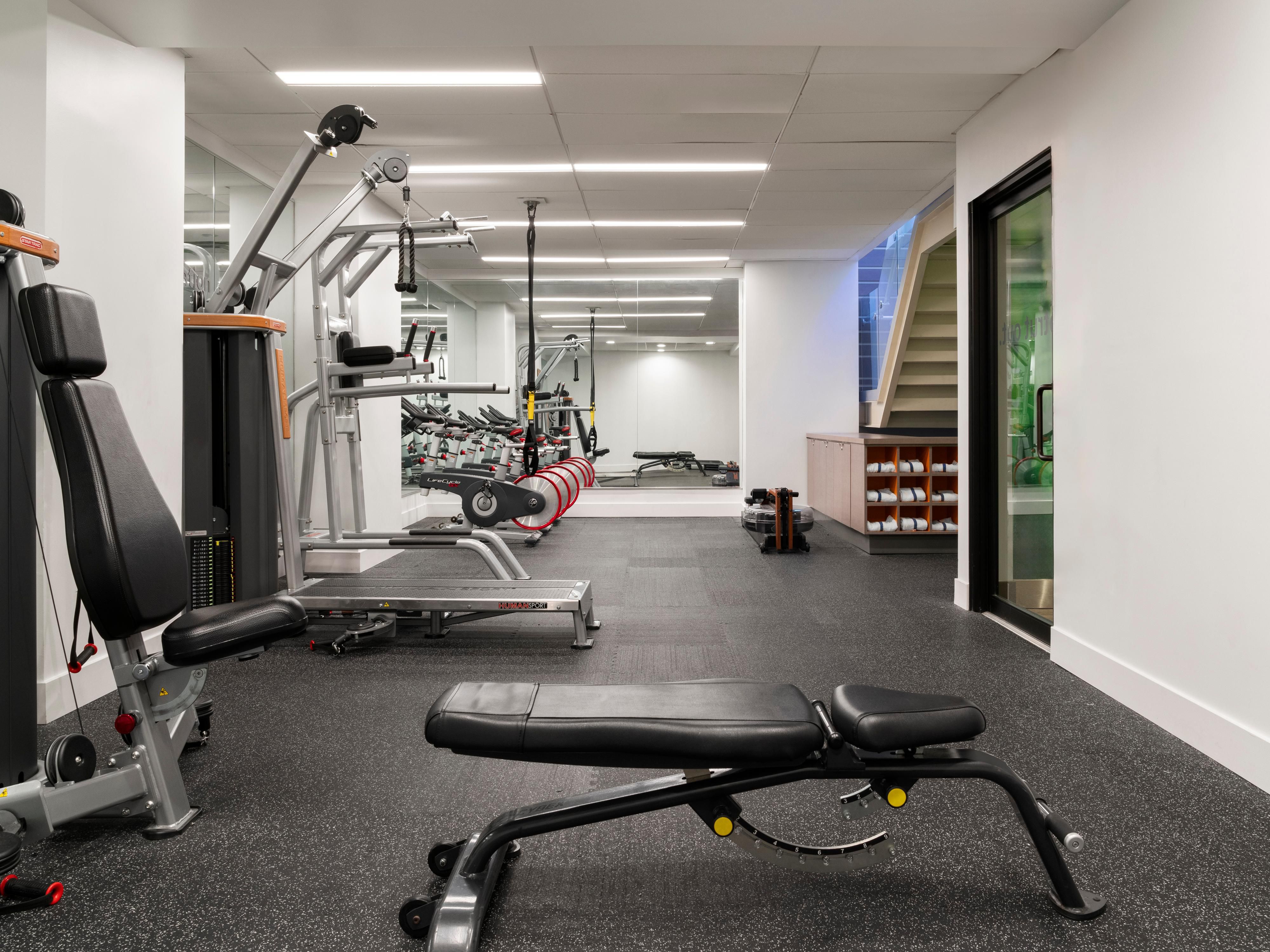 Athletic Studio with strength training equipment