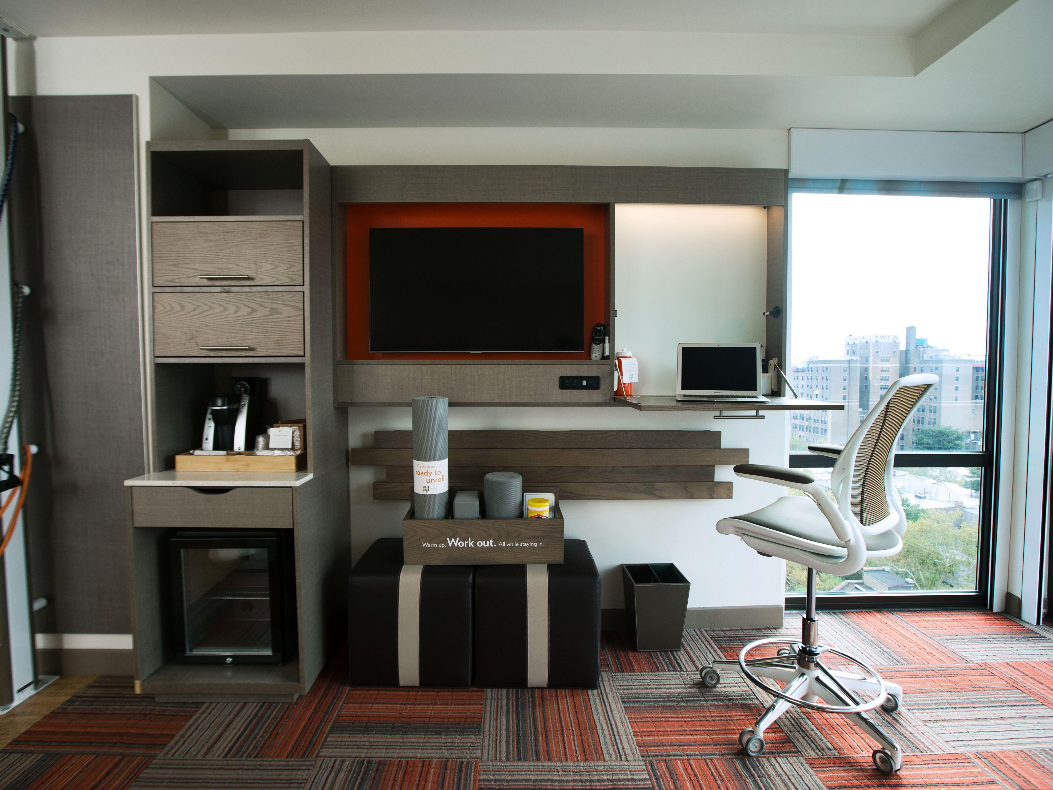 Fitness Zones in hotel guest room