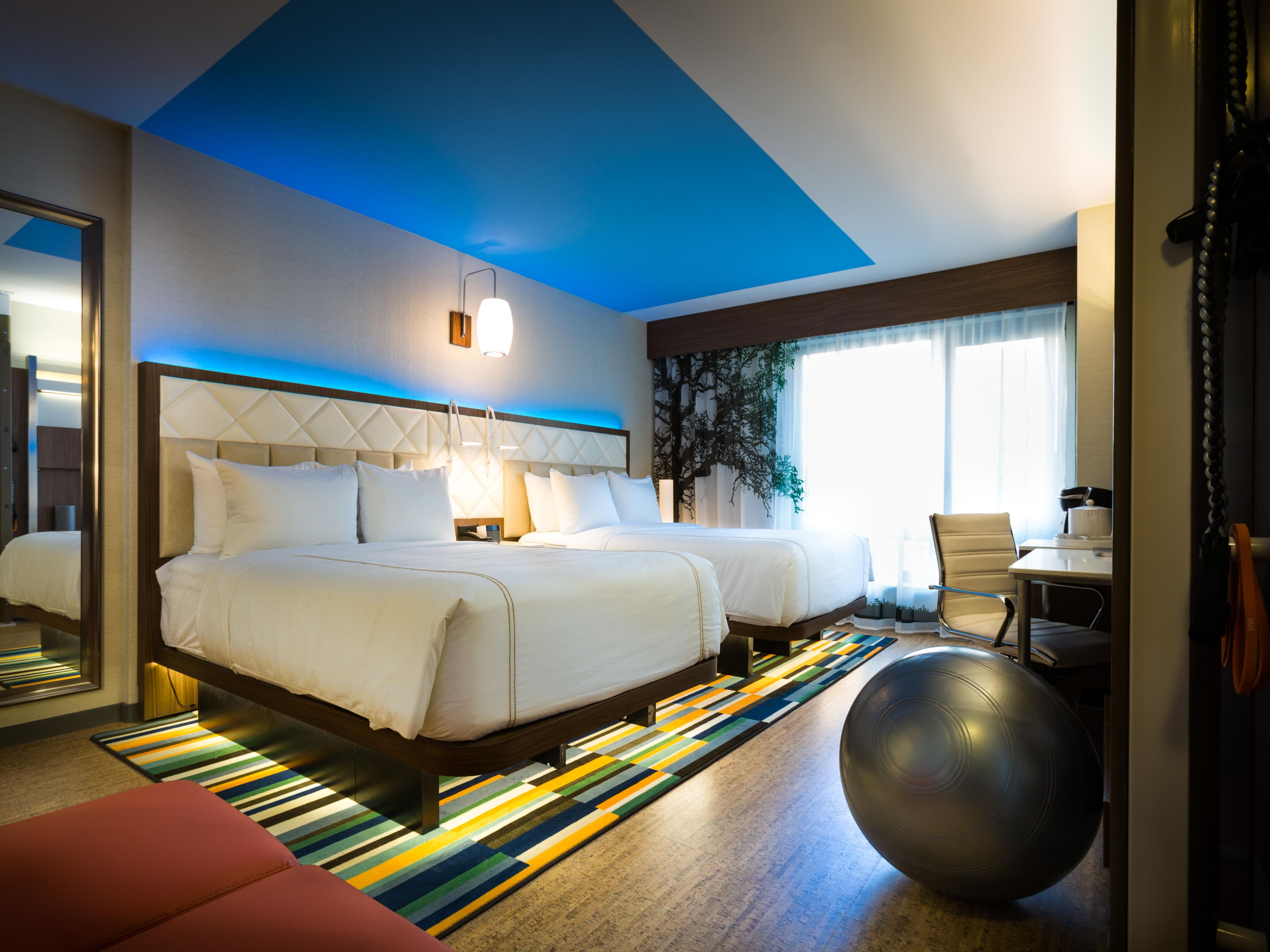 Discover a rare gem in NYC with our spacious rooms at EVEN Hotel New York – Times Square South! Enjoy ample space to unwind after a day of exploring. Experience comfort and style in the heart of the city, where relaxation meets urban excitement. Book your spacious escape today! 