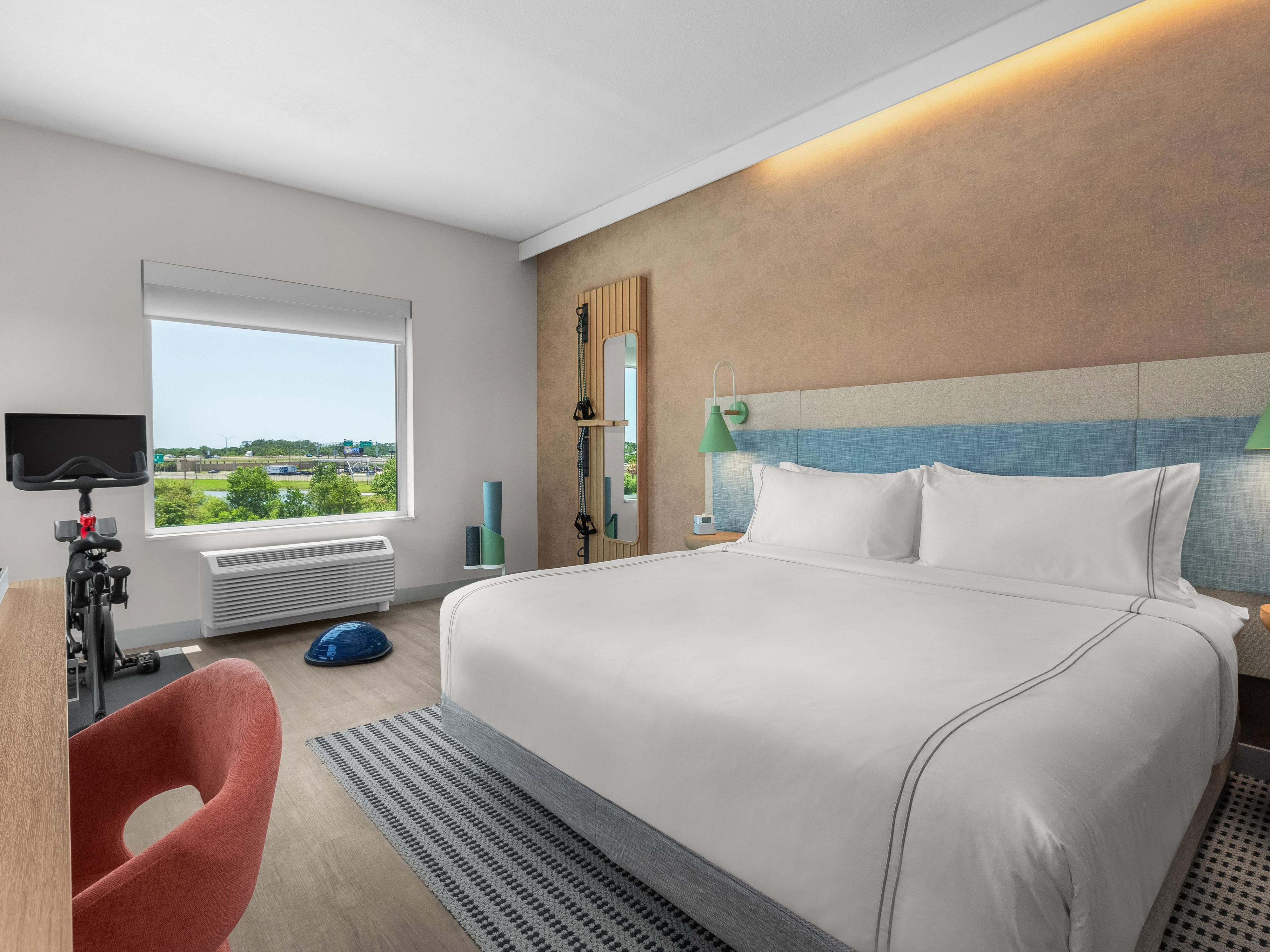 Unpack your best self with an in-room spin bike in Orlando.