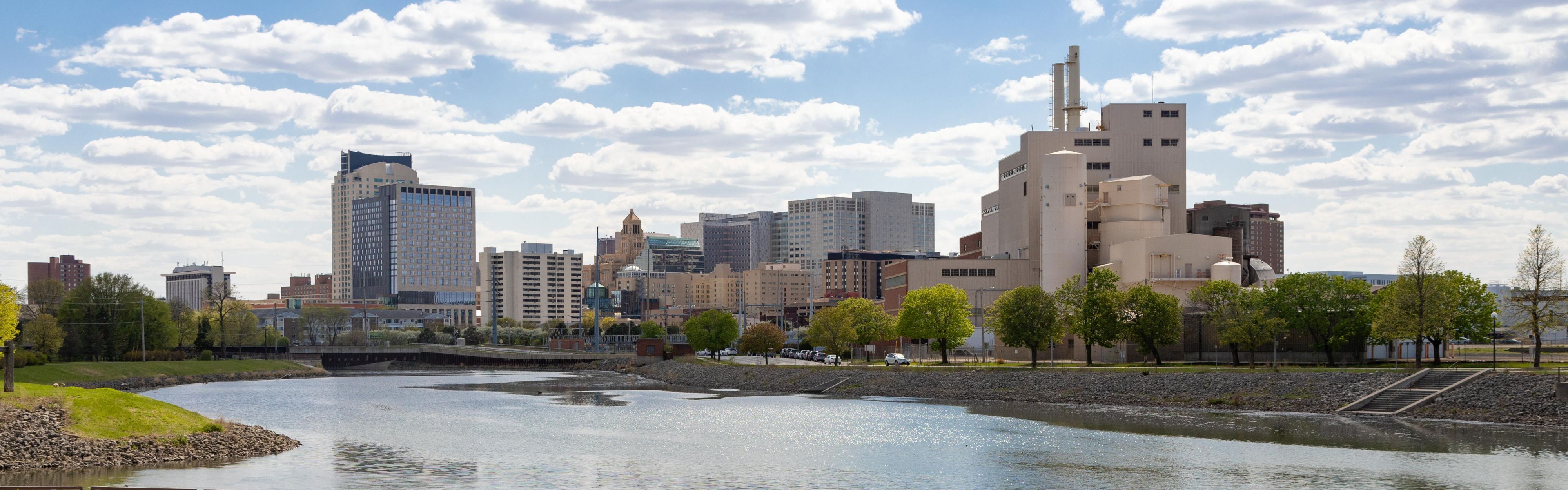 Access Rochester's' riverfront trails, just over 1 mile east