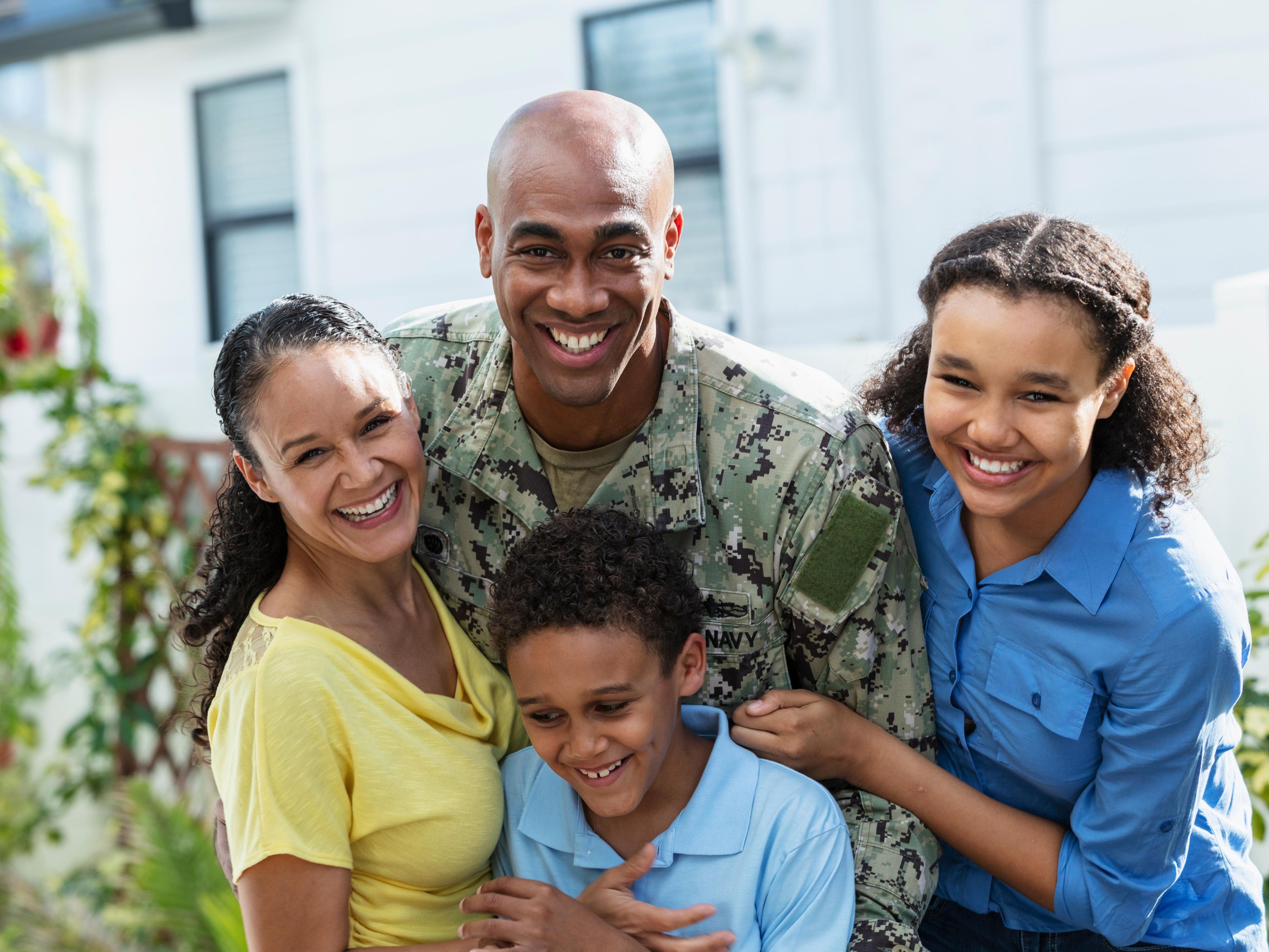 Military member with their family