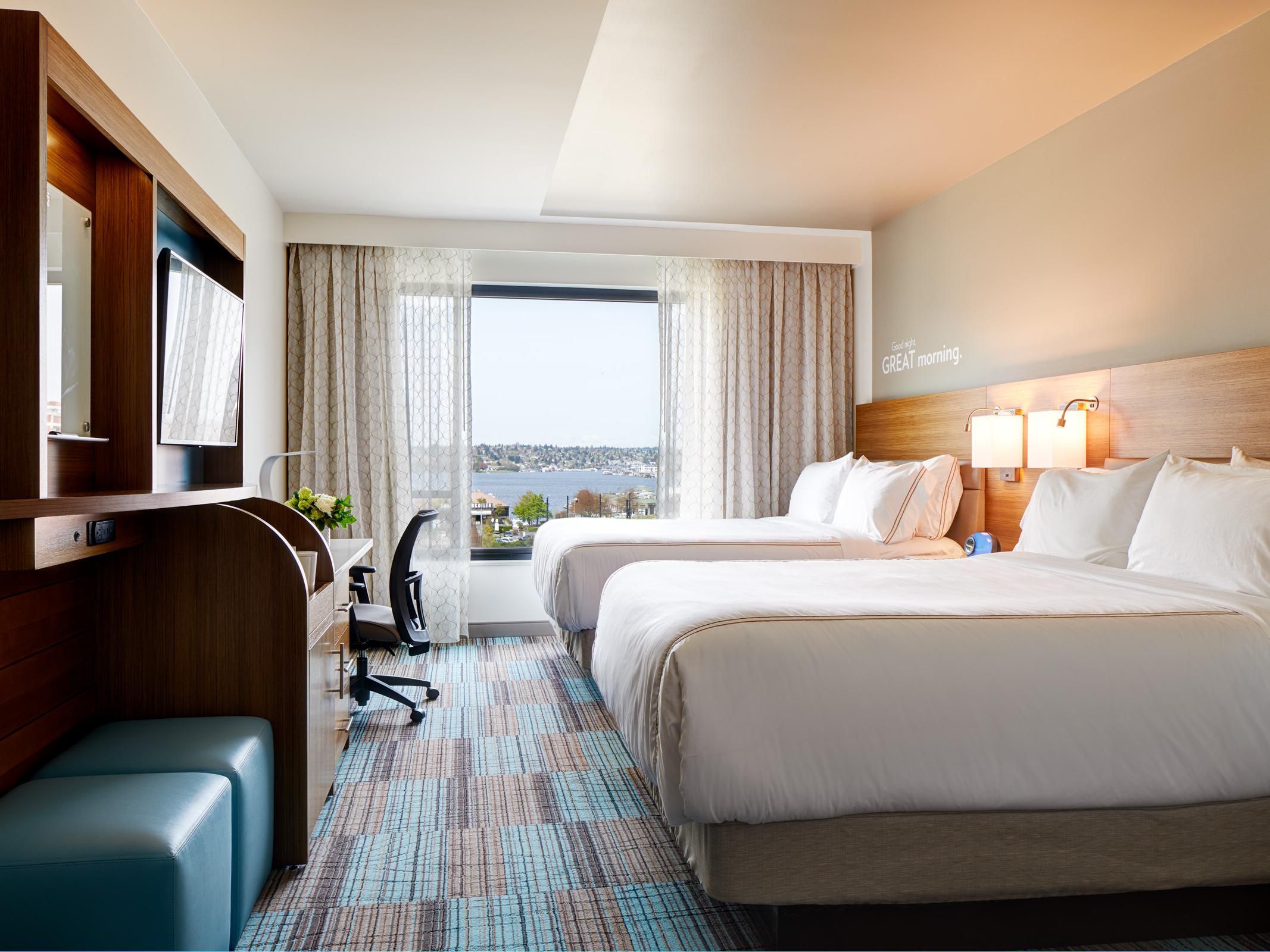 Seattle's calling - and your weekend just got an upgrade. Think: stylish rooms with mood lighting, infused water that makes you feel like you've got your life together, and vibes that say "I do yoga....sometimes." Guests who stay Fridays and Saturdays unlock feel-good perks like preferred rates and stress-free parking (yes - even in Seattle).

