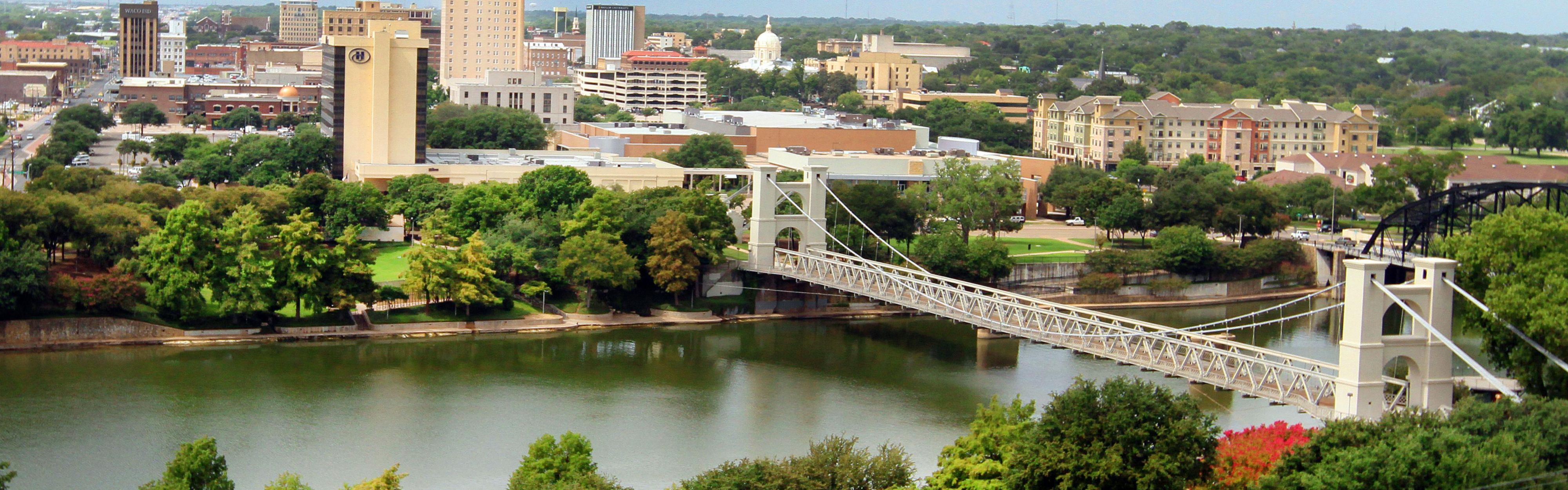 Enjoy the views of Brazos River, running through downtown Waco.