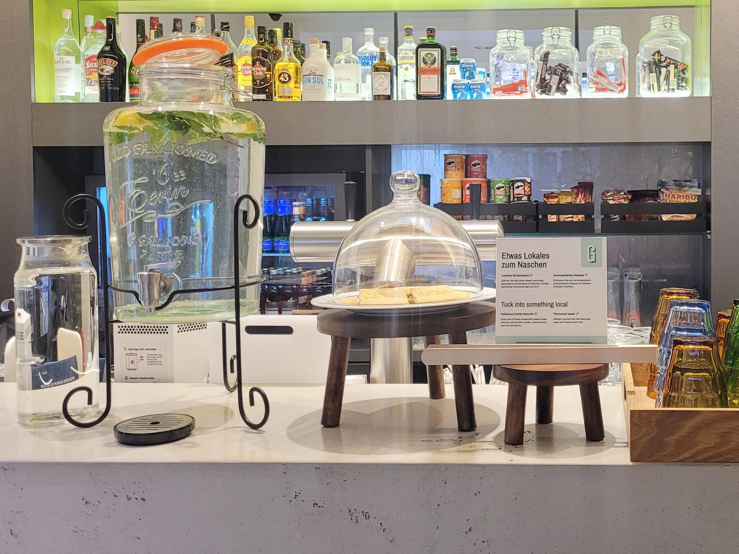 We welcome you with a cool drink and a sweet little treat