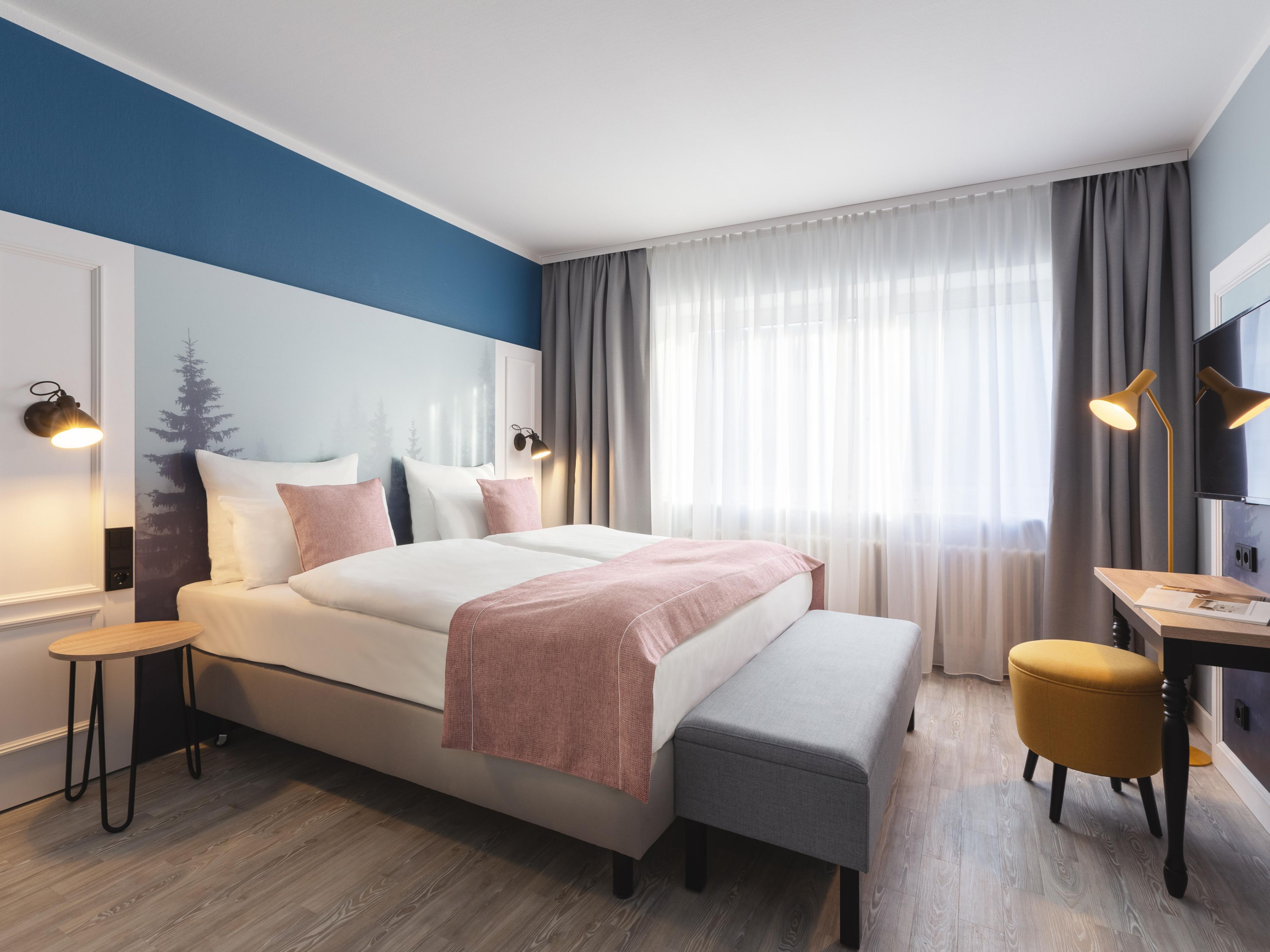 Stylish, bright rooms created with your comfort in mind