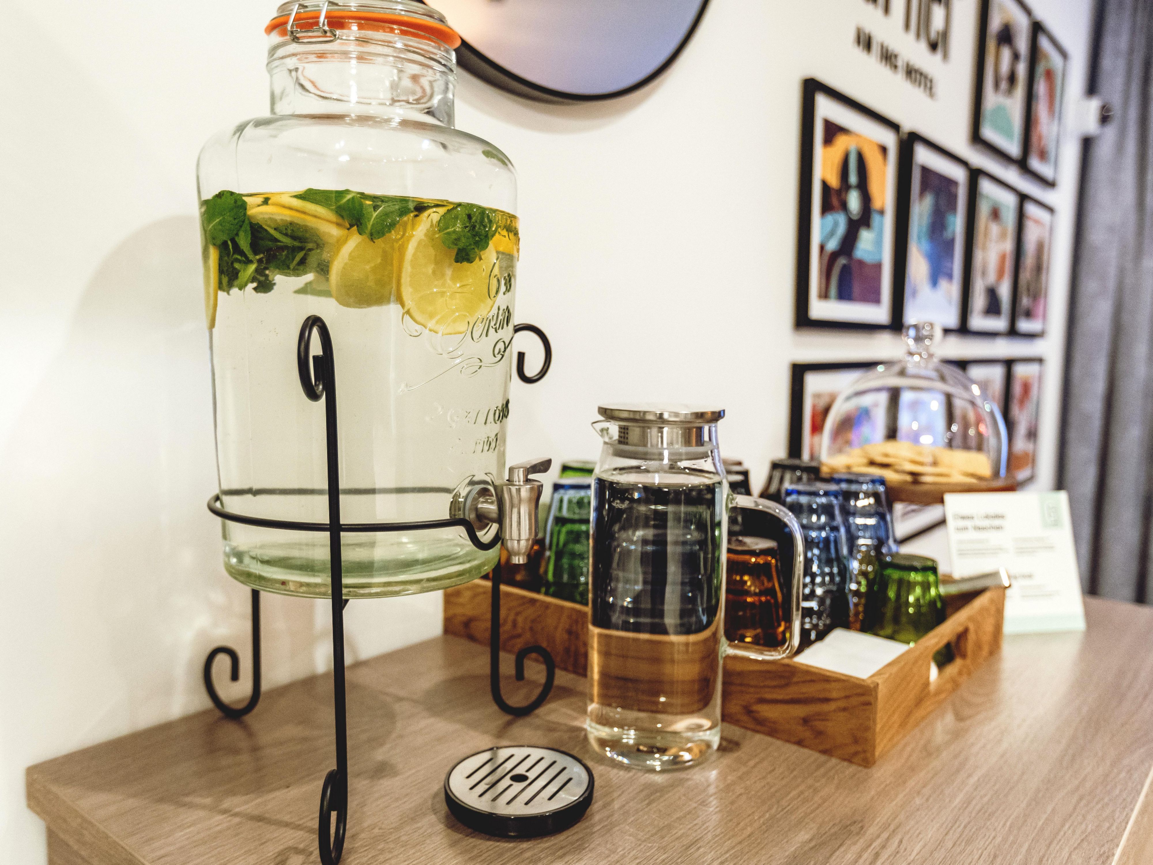 Enjoy a welcome drink when you check in at our Garner Hotel