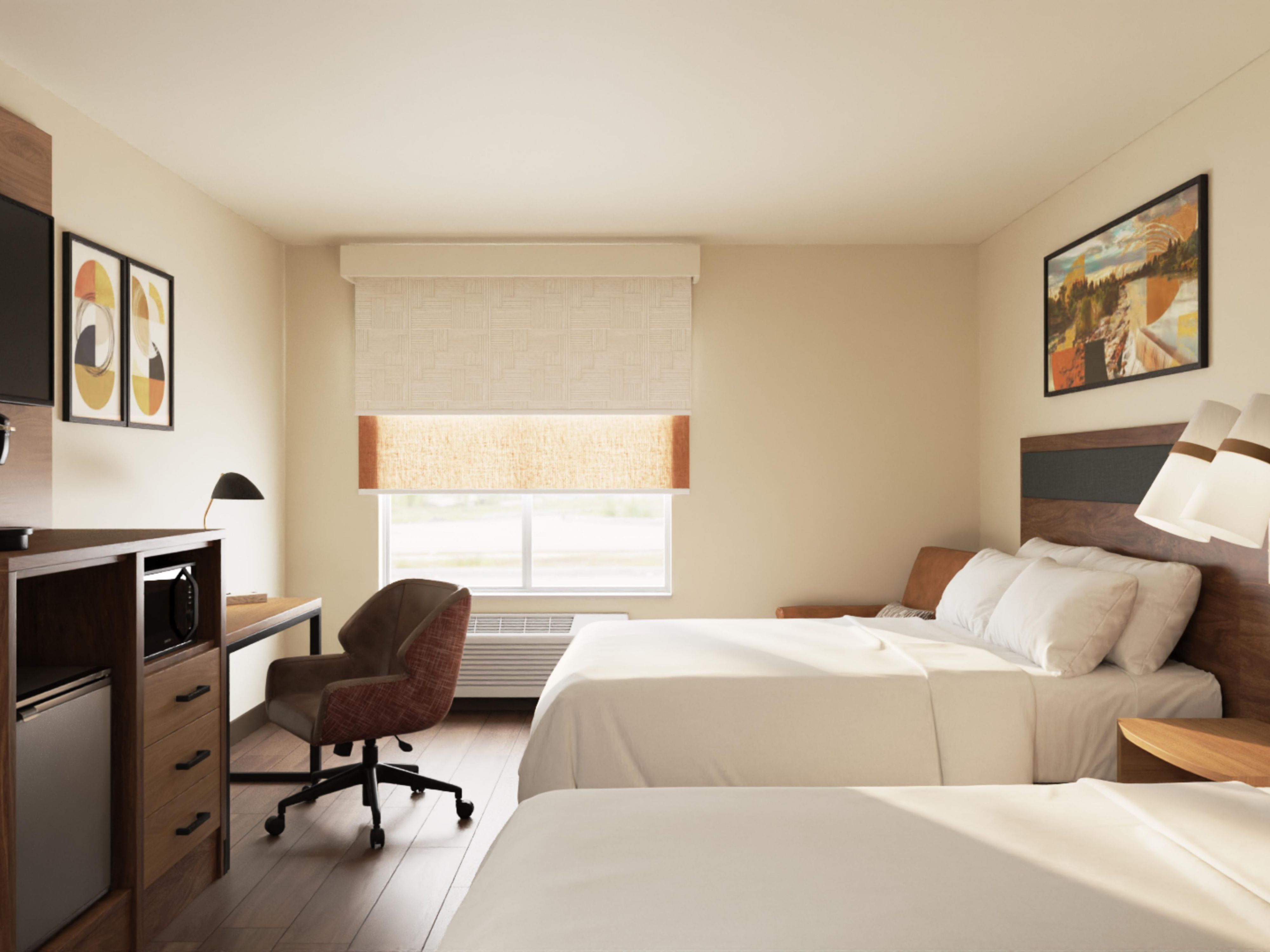 Pull back the covers, hop in and catch your favorite TV show.