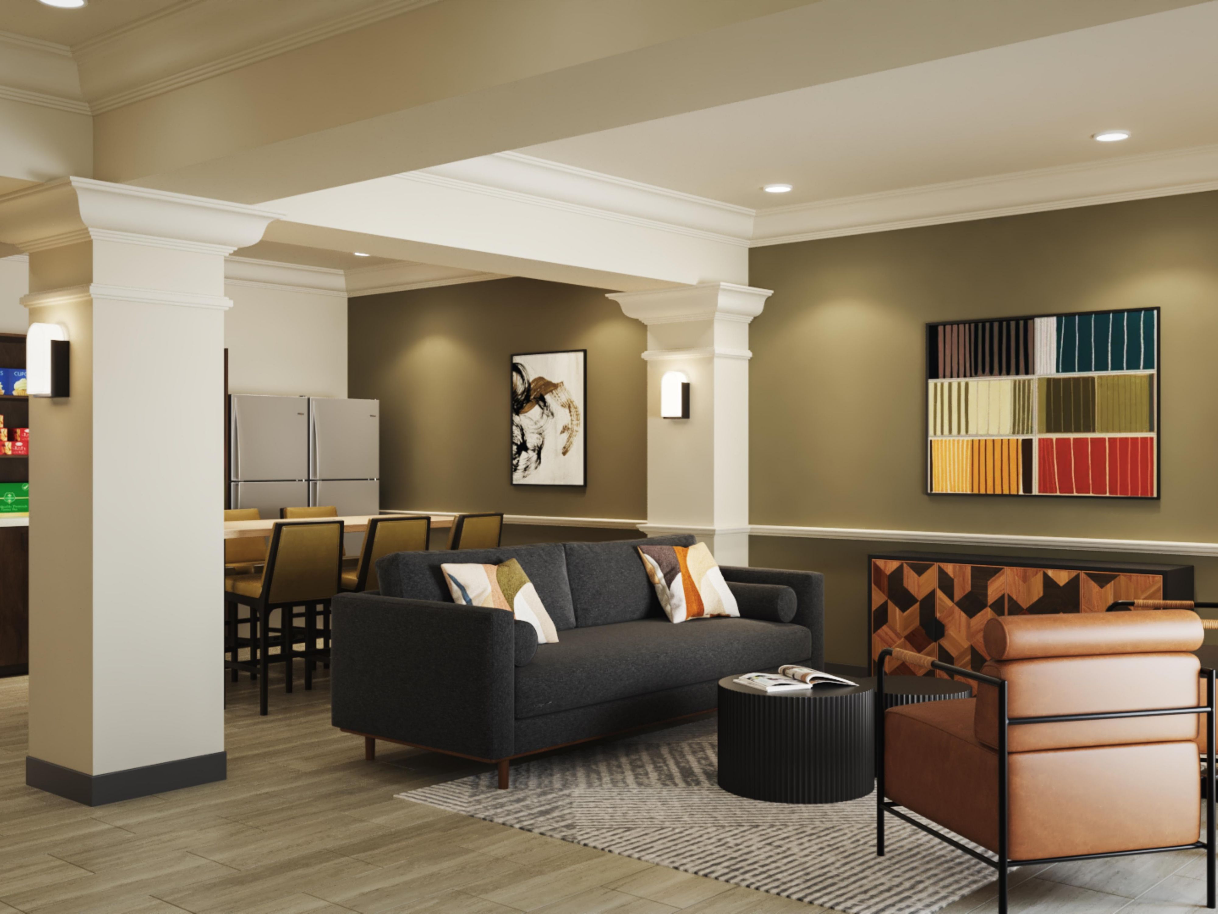 Our lobby waiting area offers seating for your convenience.