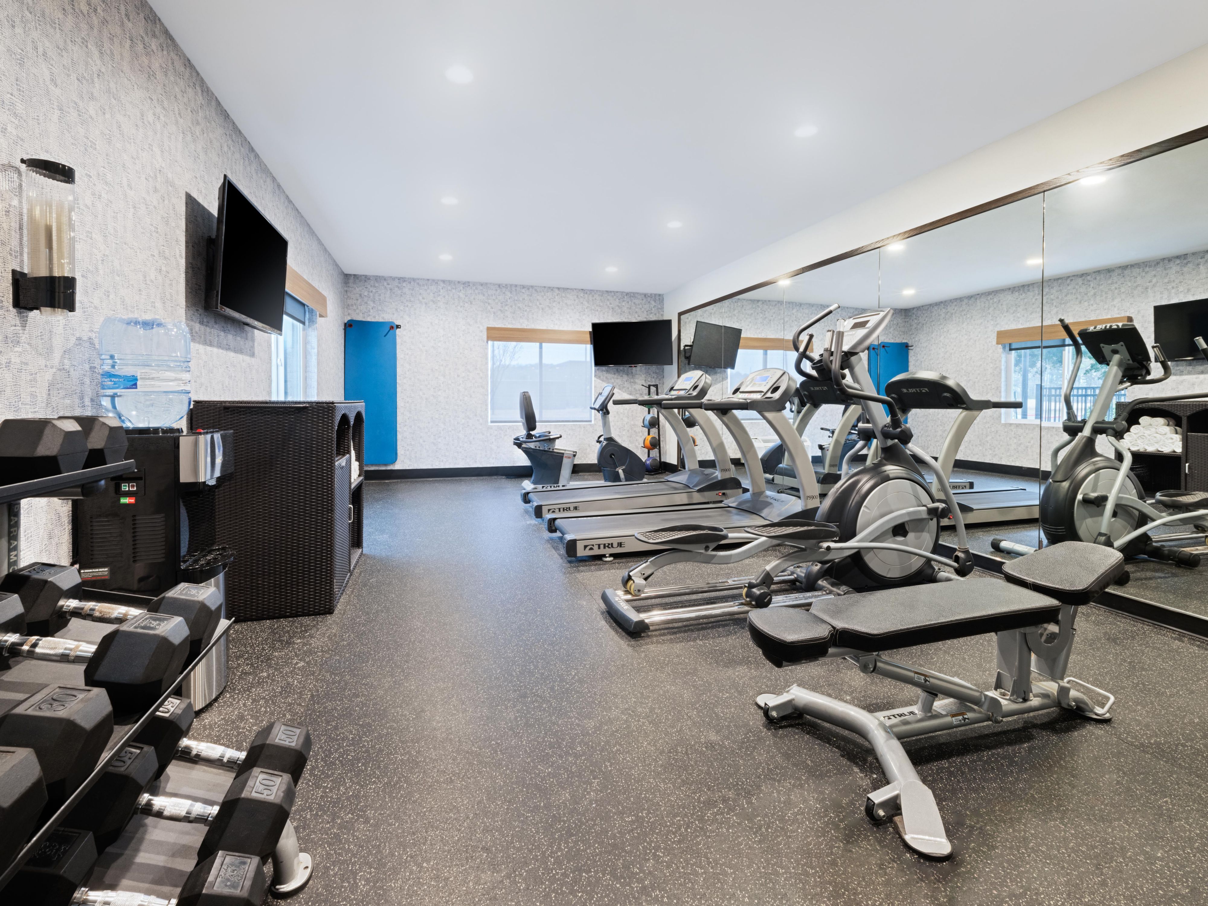 Continue your workout regimen in our 24-hour fitness center.