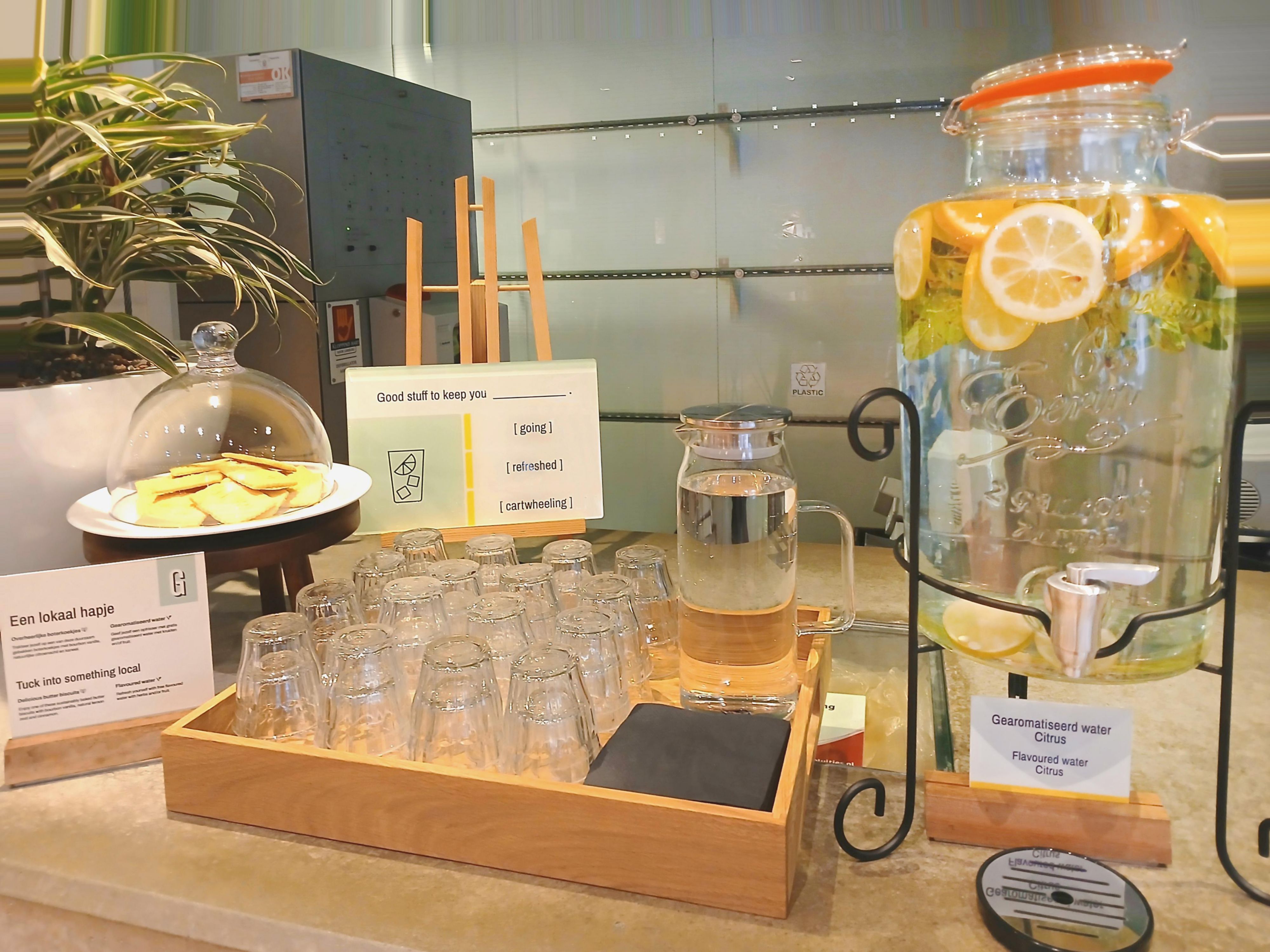 Help yourself to the Refreshing Station of our Hotel in Maastricht