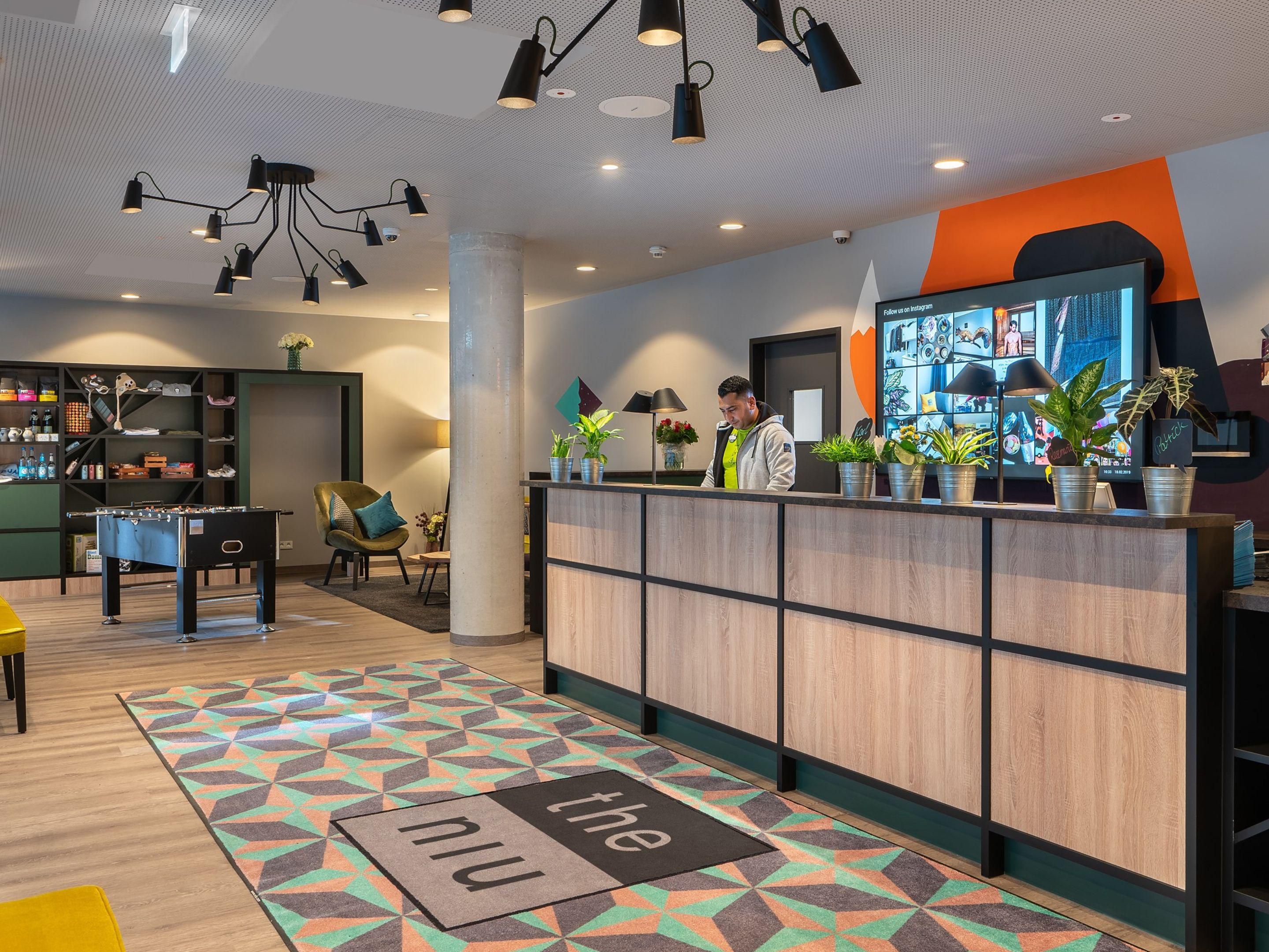 Stylish reception with friendly service available 24/7