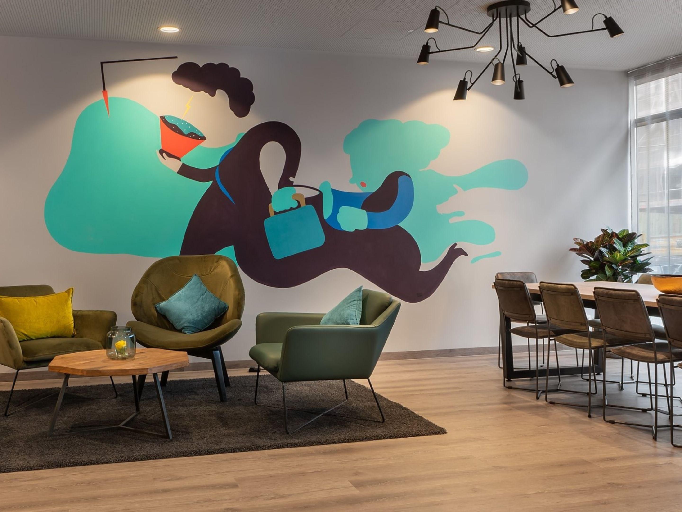 The Living Lobby is bright and inviting, perfect for relaxing or working. Here you'll find numerous power outlets, USB ports, and, of course, free Wi-Fi. Whether you want to relax, chat with others, or socialise, you will feel right at home here.