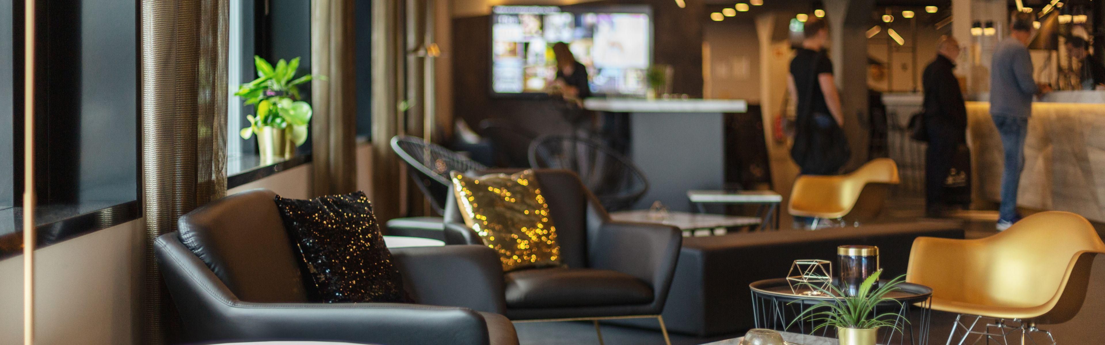 A modern lobby for relaxing and networking