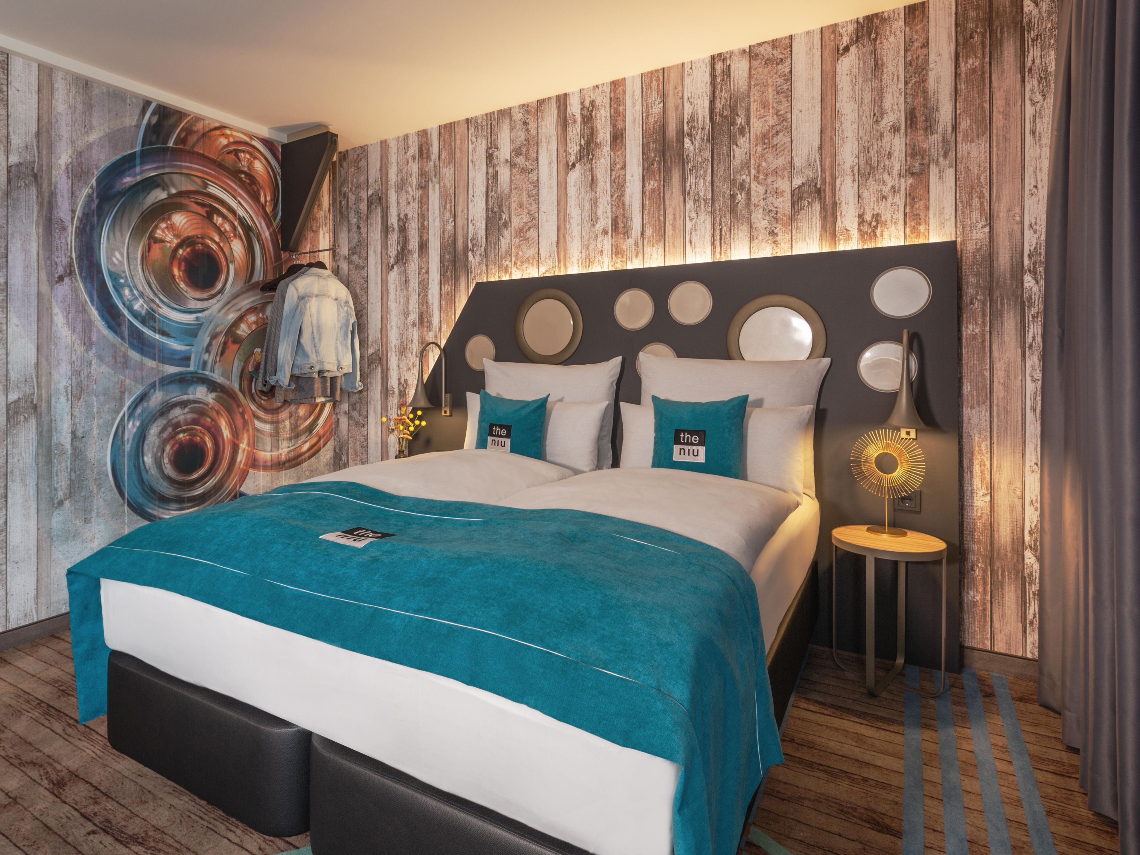 Stylish room design with lively musical accents.