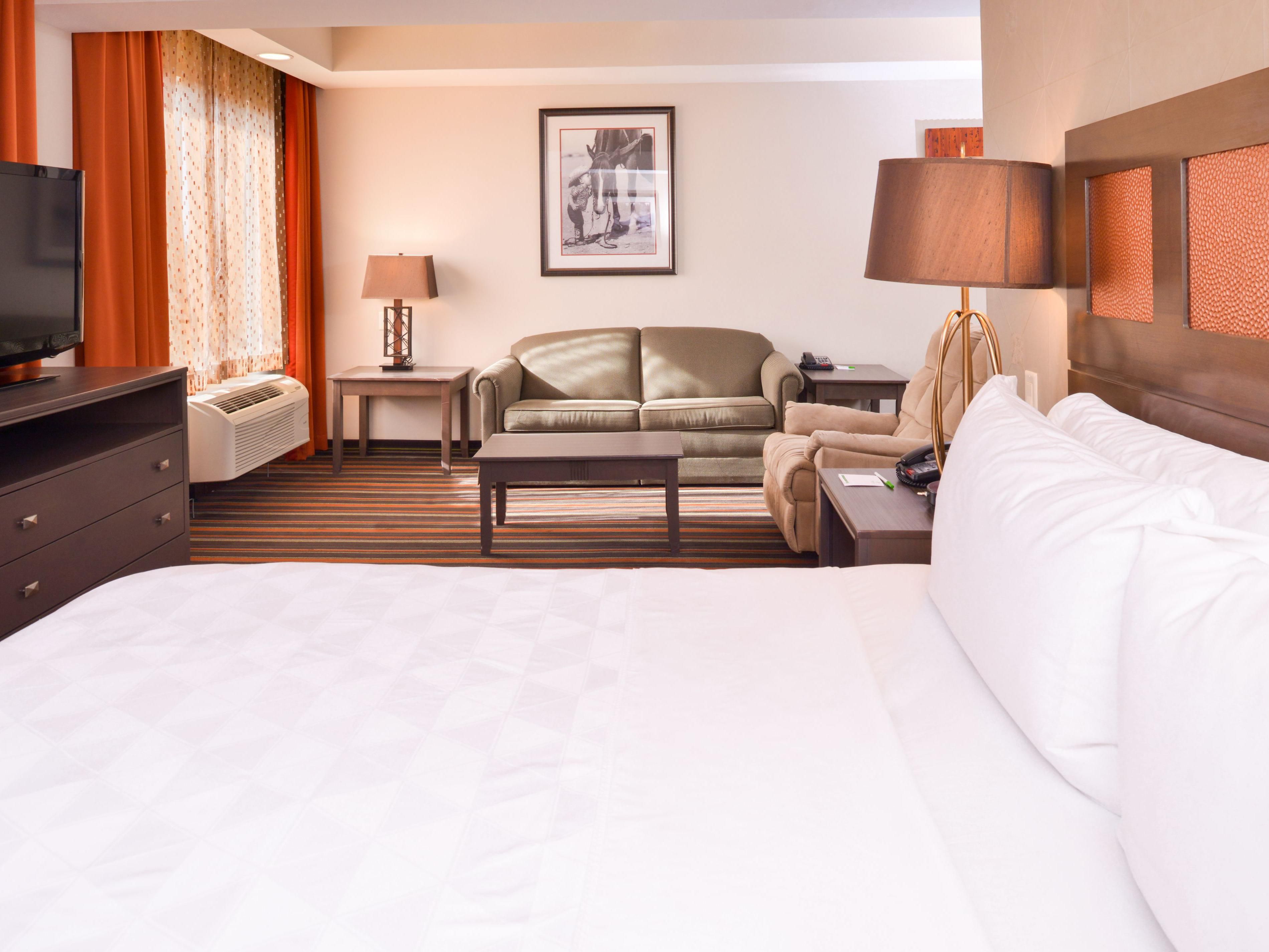 Bring your furry companion along when you stay at our Amarillo hotel! We have pet-friendly rooms for all the dog lovers who visit our Panhandle town.  Restrictions and fees apply. 