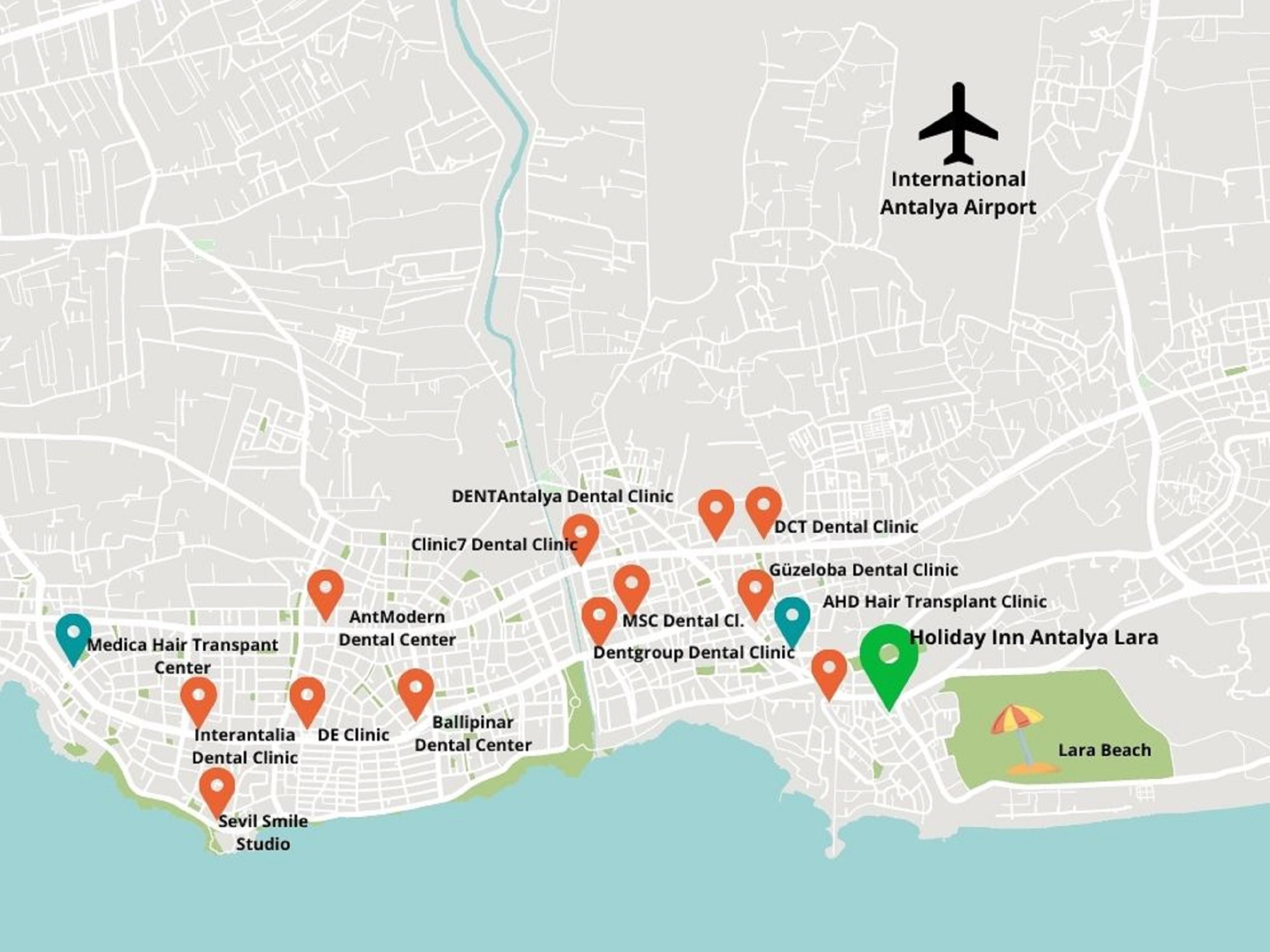 Holiday Inn Antalya Lara has a unique location with all the dental centres in the Lara region. For more info, please contact us.