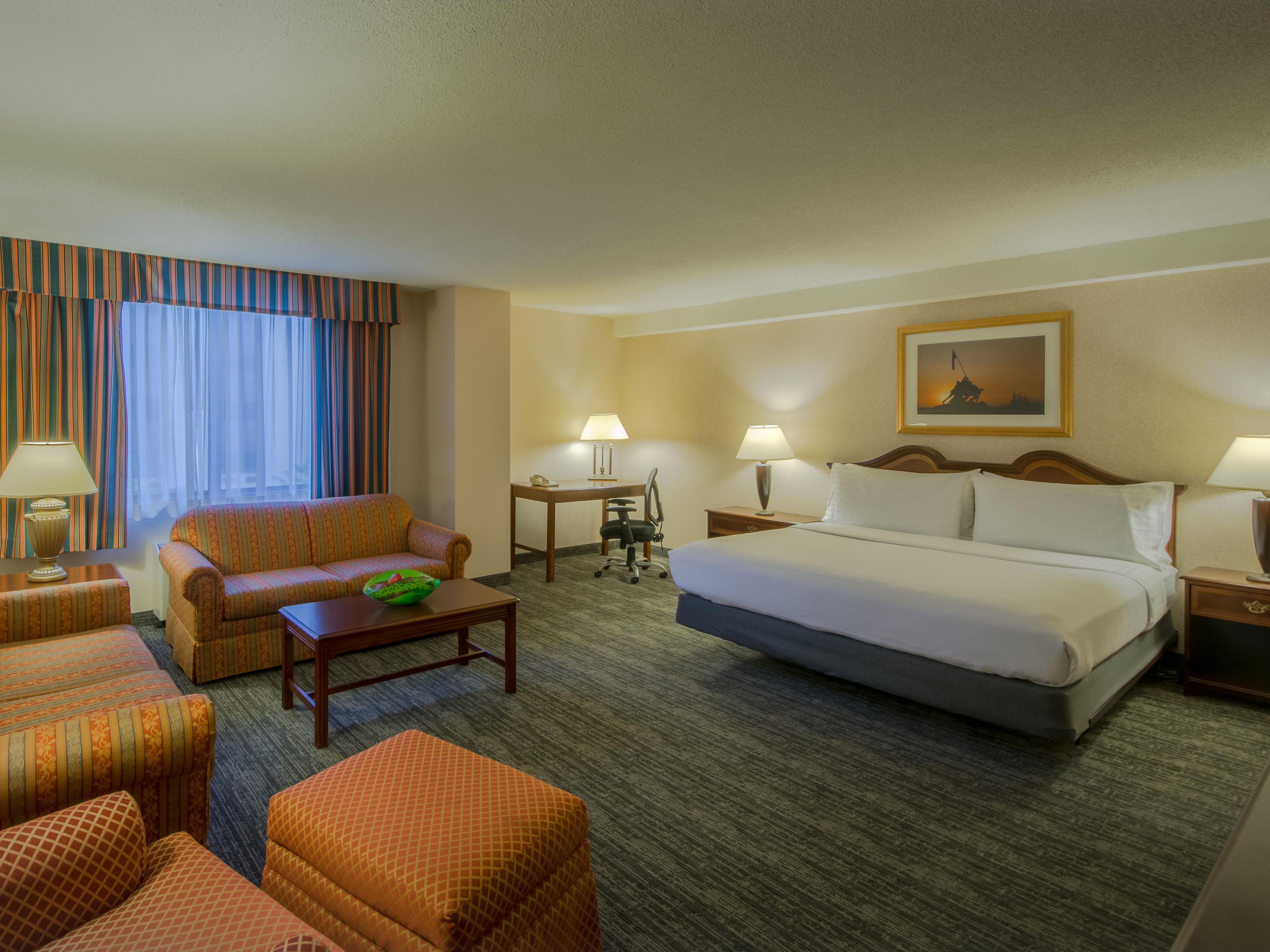 Stay just minutes from Fort Myer Army Base at our convenient hotel. Ideal for military personnel, families, and visitors, we offer modern amenities, comfortable rooms, and exceptional service. Enjoy easy access to the base and local attractions, making us the perfect home base for your stay.