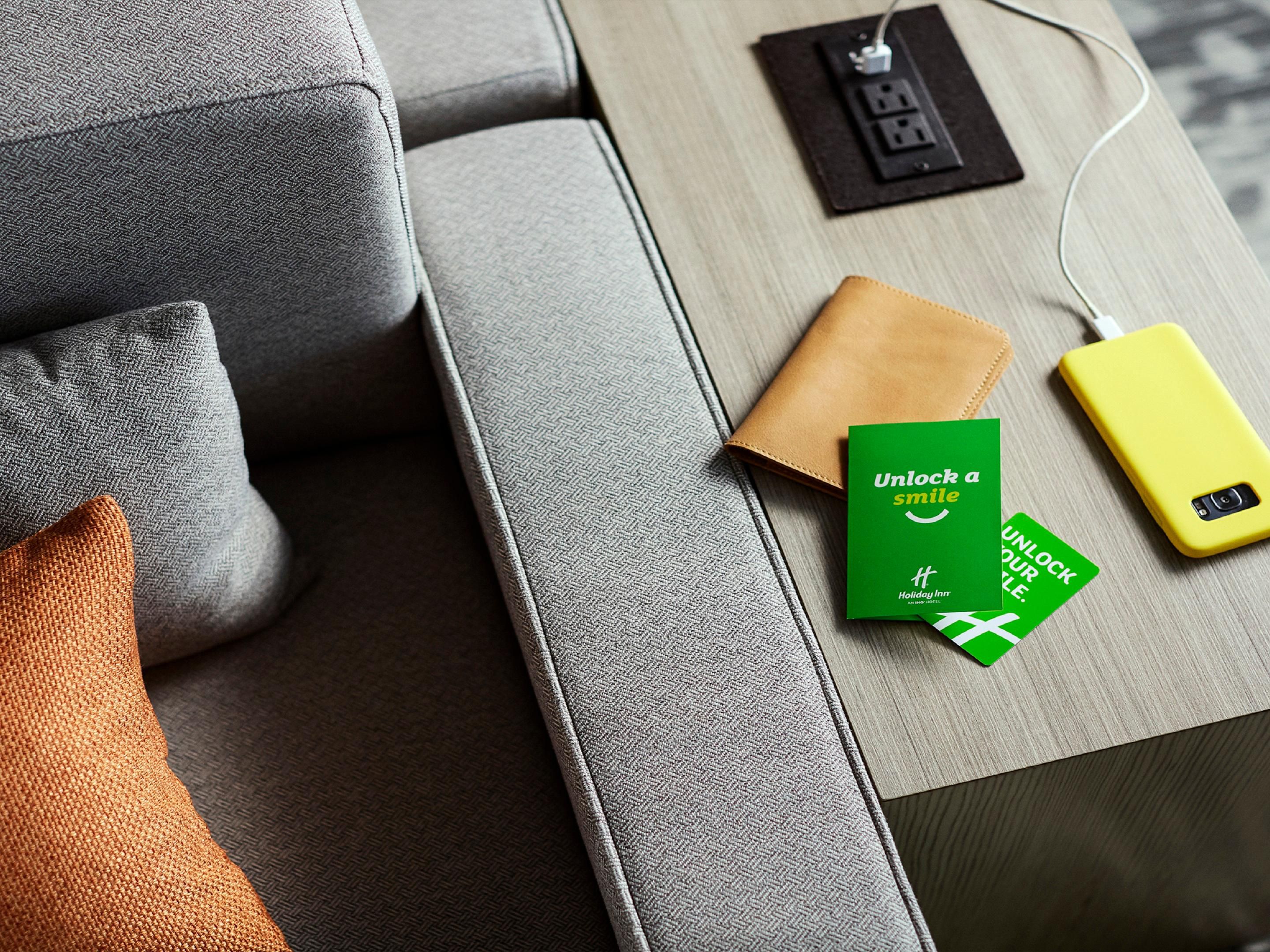 Enjoy the convenience of working from your room in comfort, featuring a movable desk and five dedicated power outlets for all your devices.