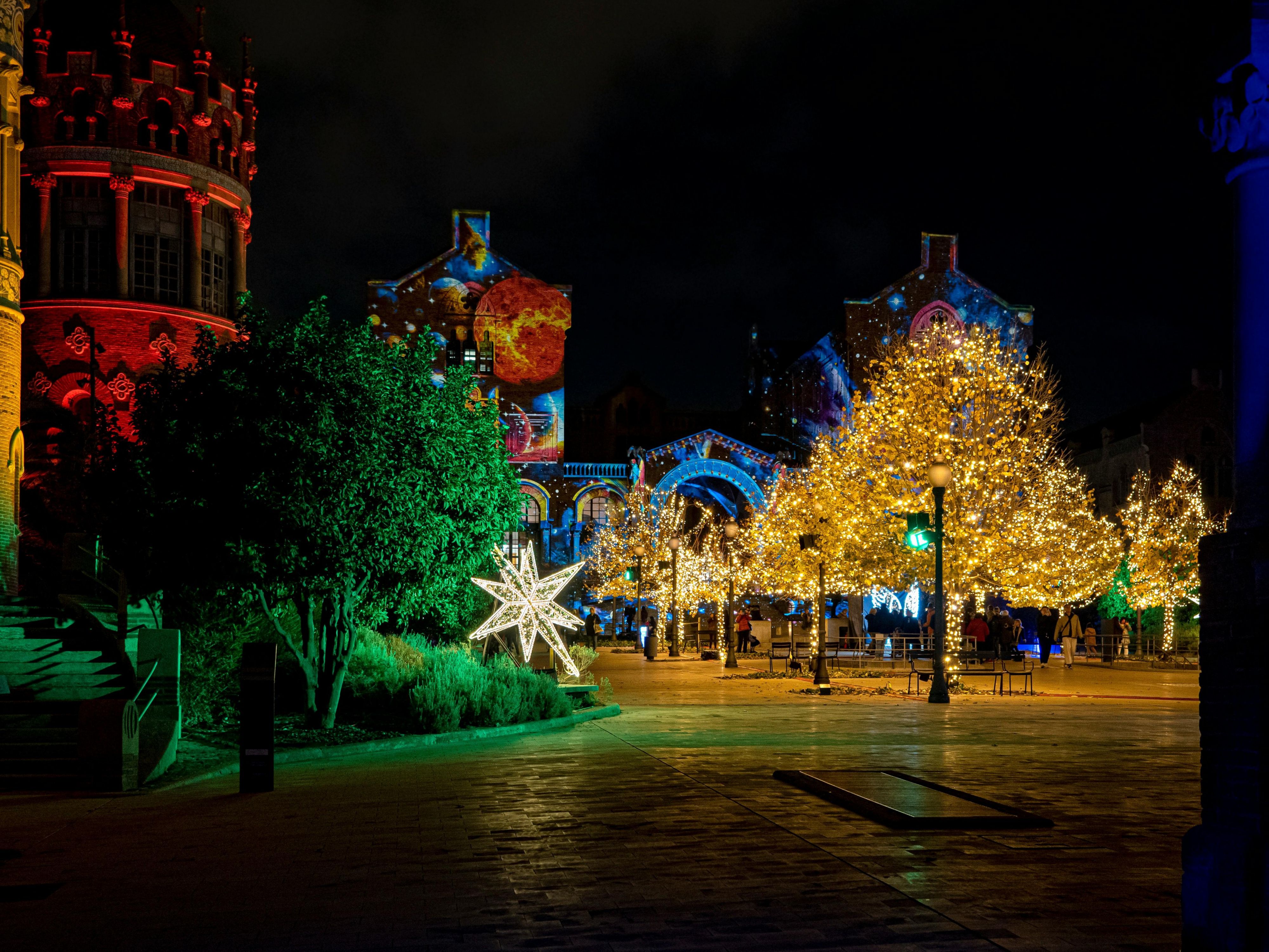 From 20 Nov to 11 Jan, Barcelona lights up the night with Els Llums de Sant Pau. Set in the stunning UNESCO-listed modernist complex of Sant Pau, this light festival turns domes, arches and façades into a mesmerising display of colour and design – a dazzling celebration of art, history and winter magic.