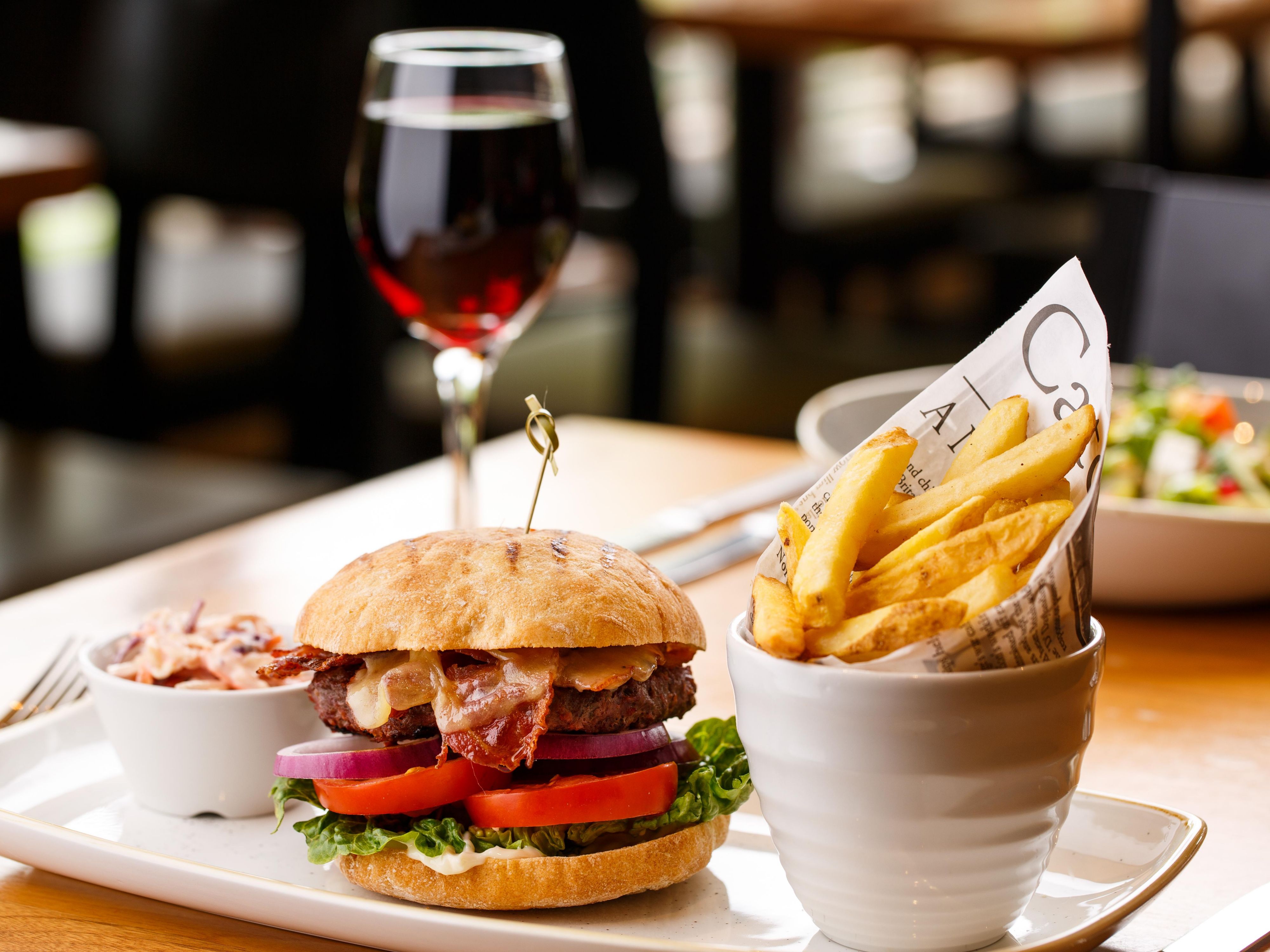 The Restaurant can kick start your day with breakfast overlooking the lake and gardens. Or relax in the more informal Open Lobby area for drinks and a bite to eat, again with great views of the lake.