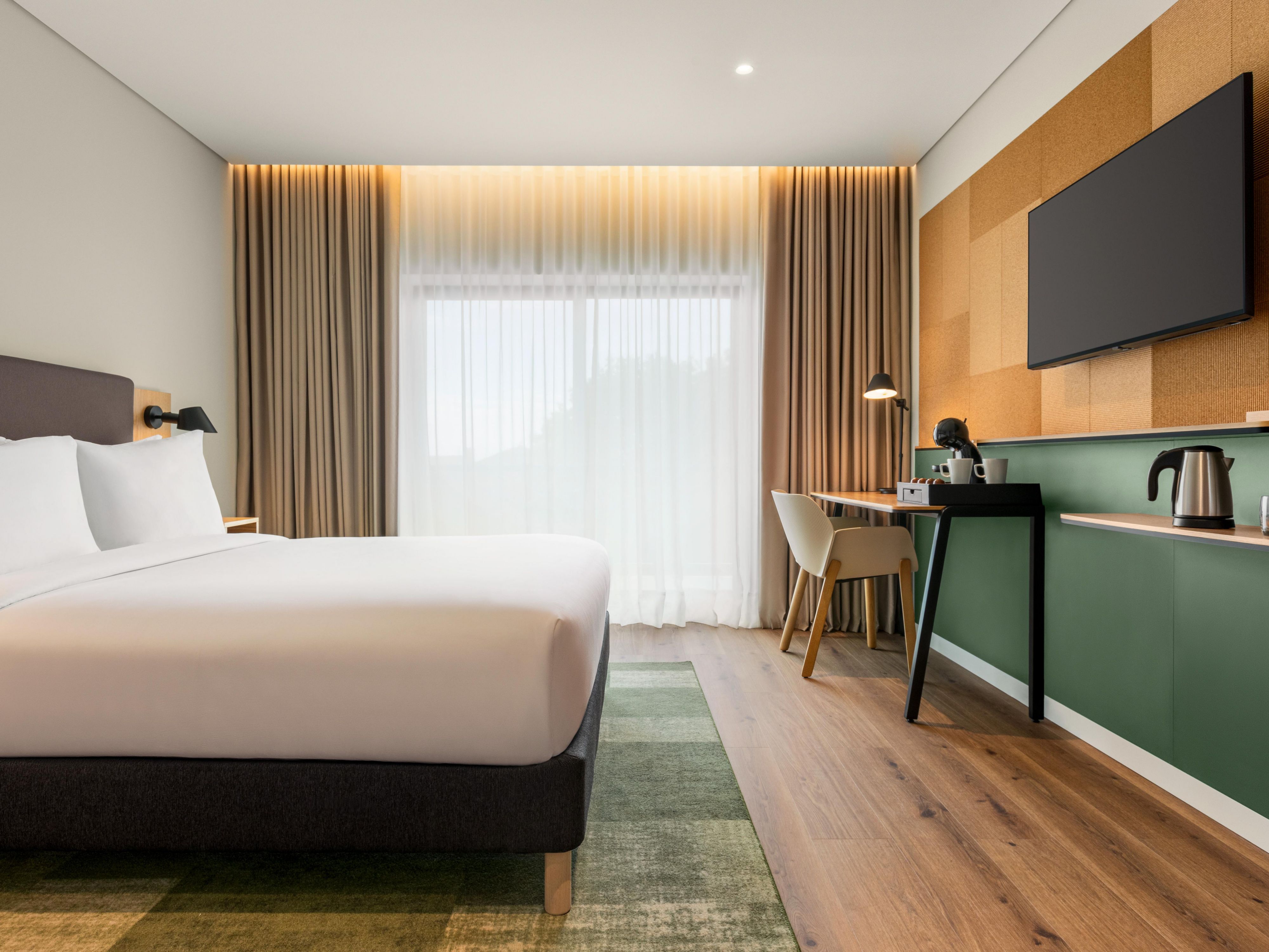 Queen Guest Room with modern design and amenities