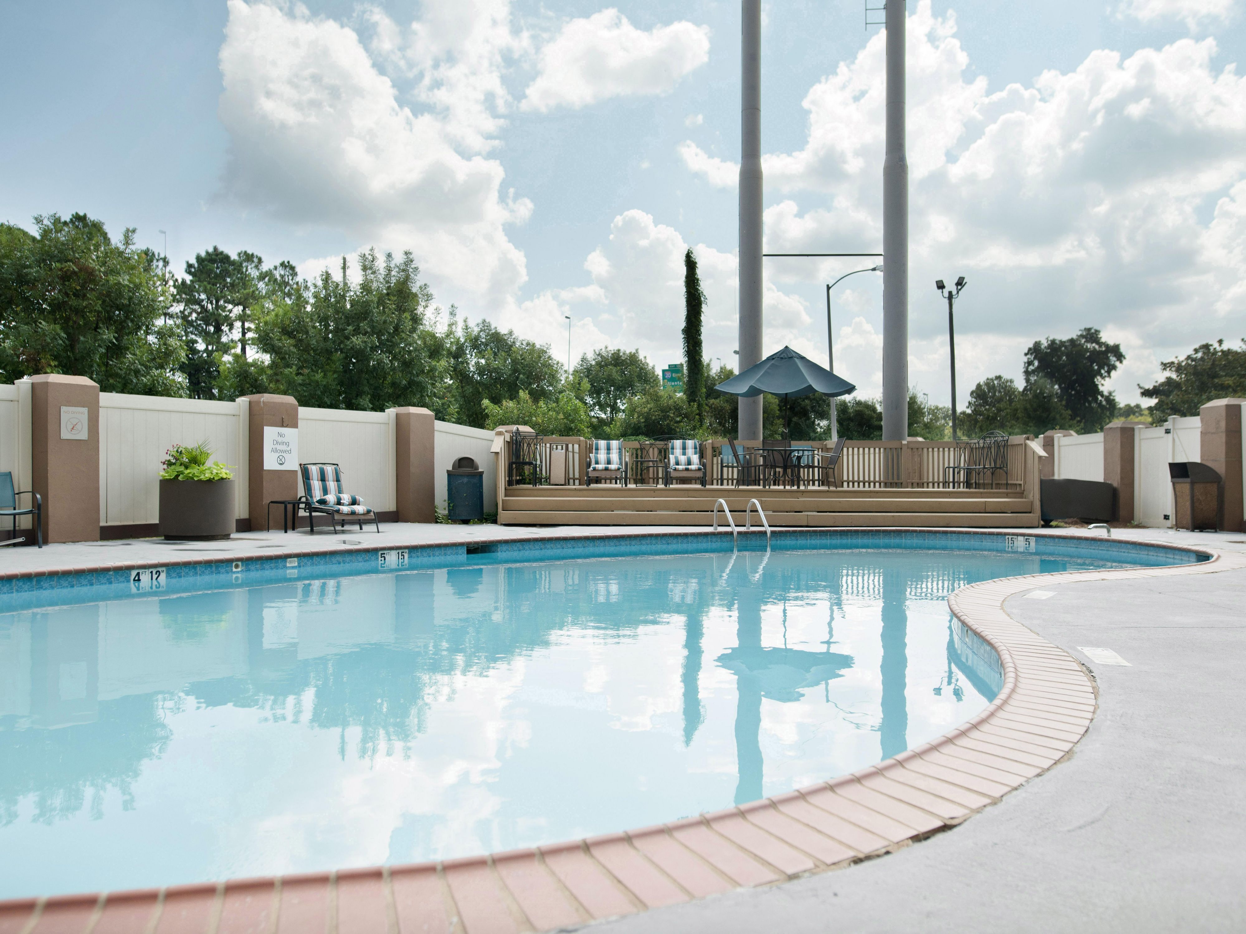 Plunge into recreation and relaxation at our outdoor pool, open daily from 10:00 AM to 10:00 PM. Whether you prefer invigorating laps, want to make a midday splash, or enjoy a leisurely evening swim, our pool is the perfect spot to refresh and recharge. Jump in and let the fun begin!