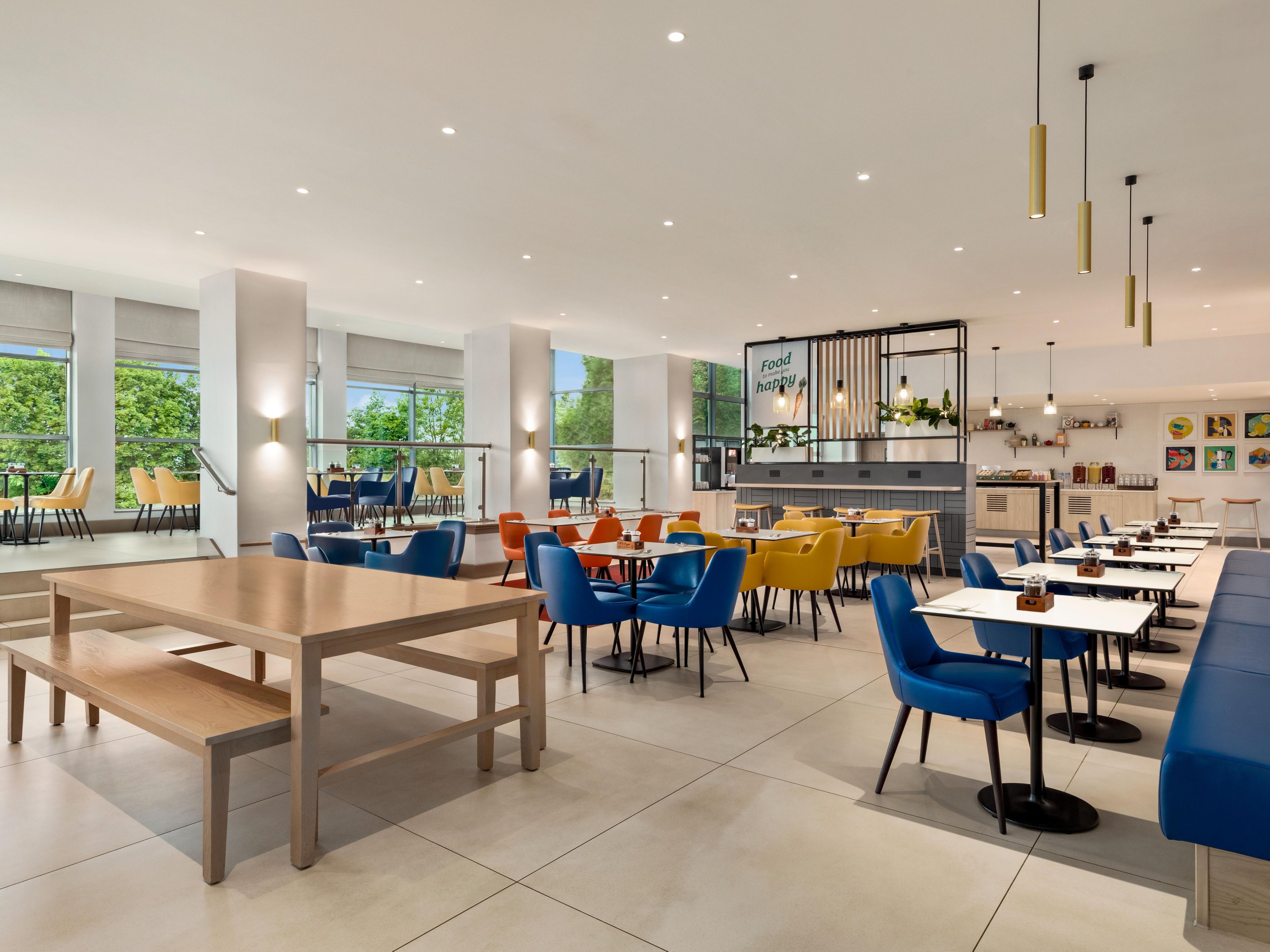 Indulge in the casual and inviting atmosphere of our newly refurbished Open Lobby, whether you're looking for specialty nights, a full a la carte menu, or a warm welcome to entertain friends and family, our on-site restaurant has you covered. Additionally, our on-site Starbucks café operates 24 hours a day. To explore the Menu: Click Learn More.