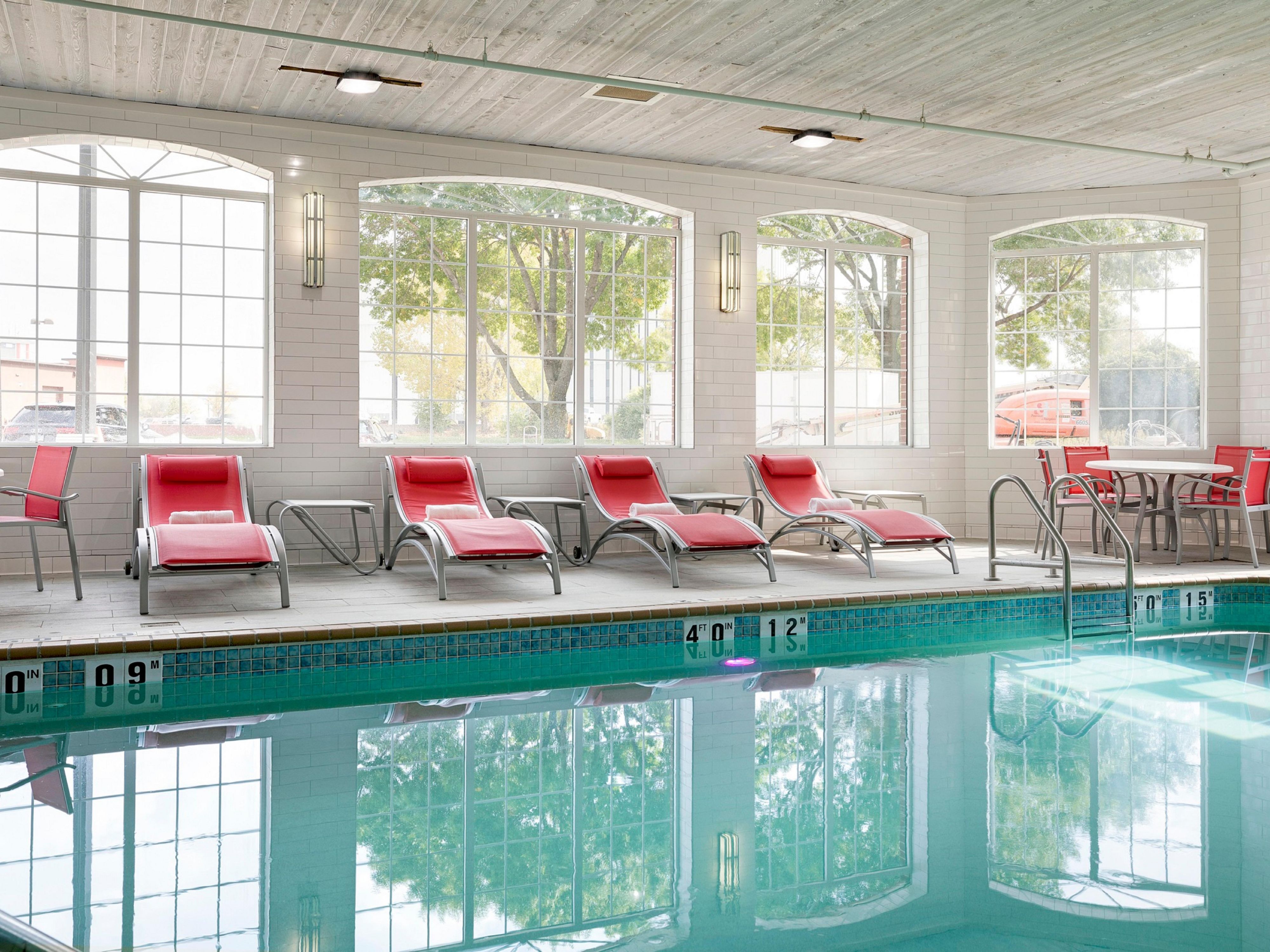 Soak, swim or play in our indoor pool and whirlpool
