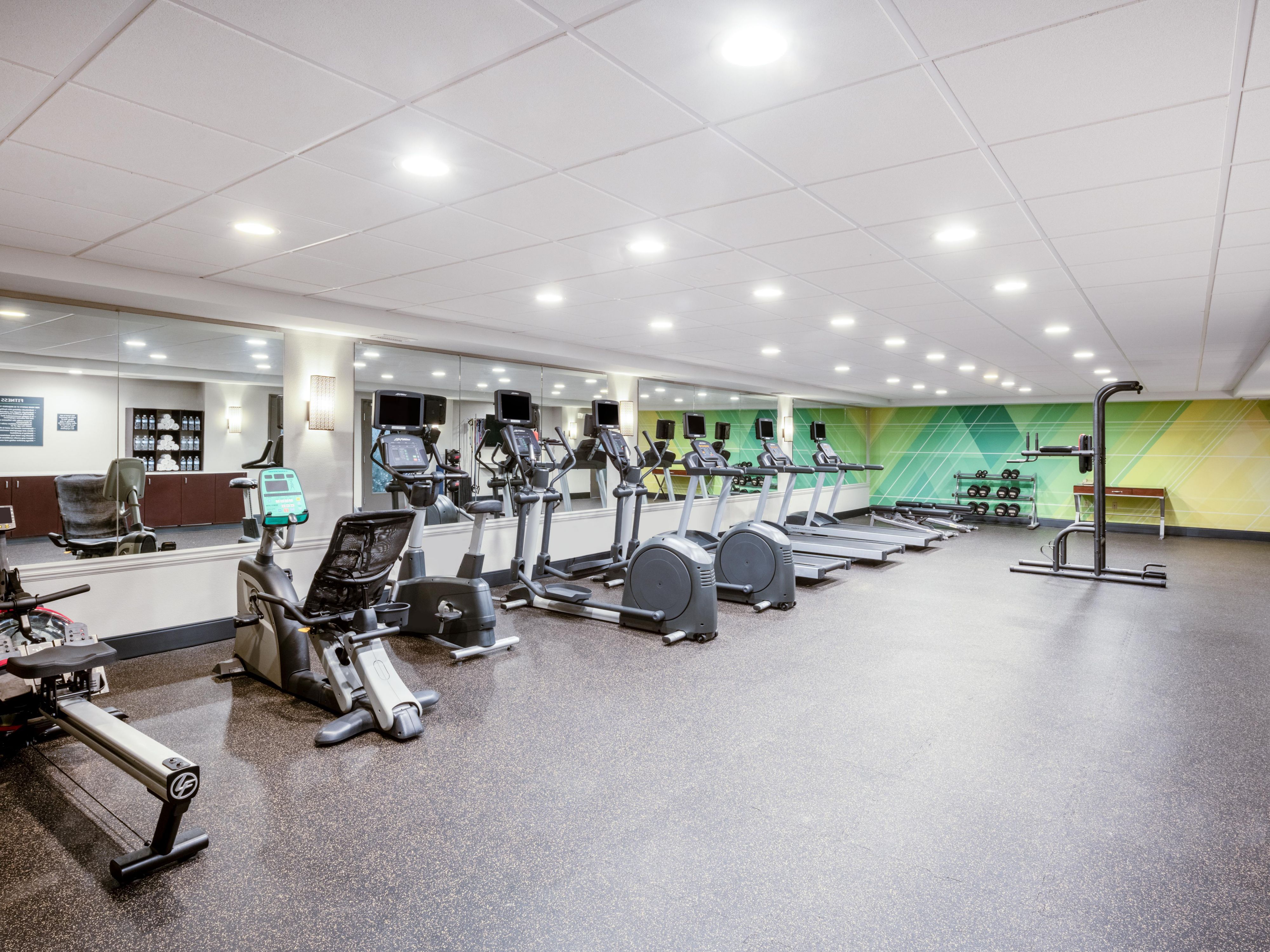 Get your sweat on in our complimentary, fully equipped Fitness Center - open all day and all night.
