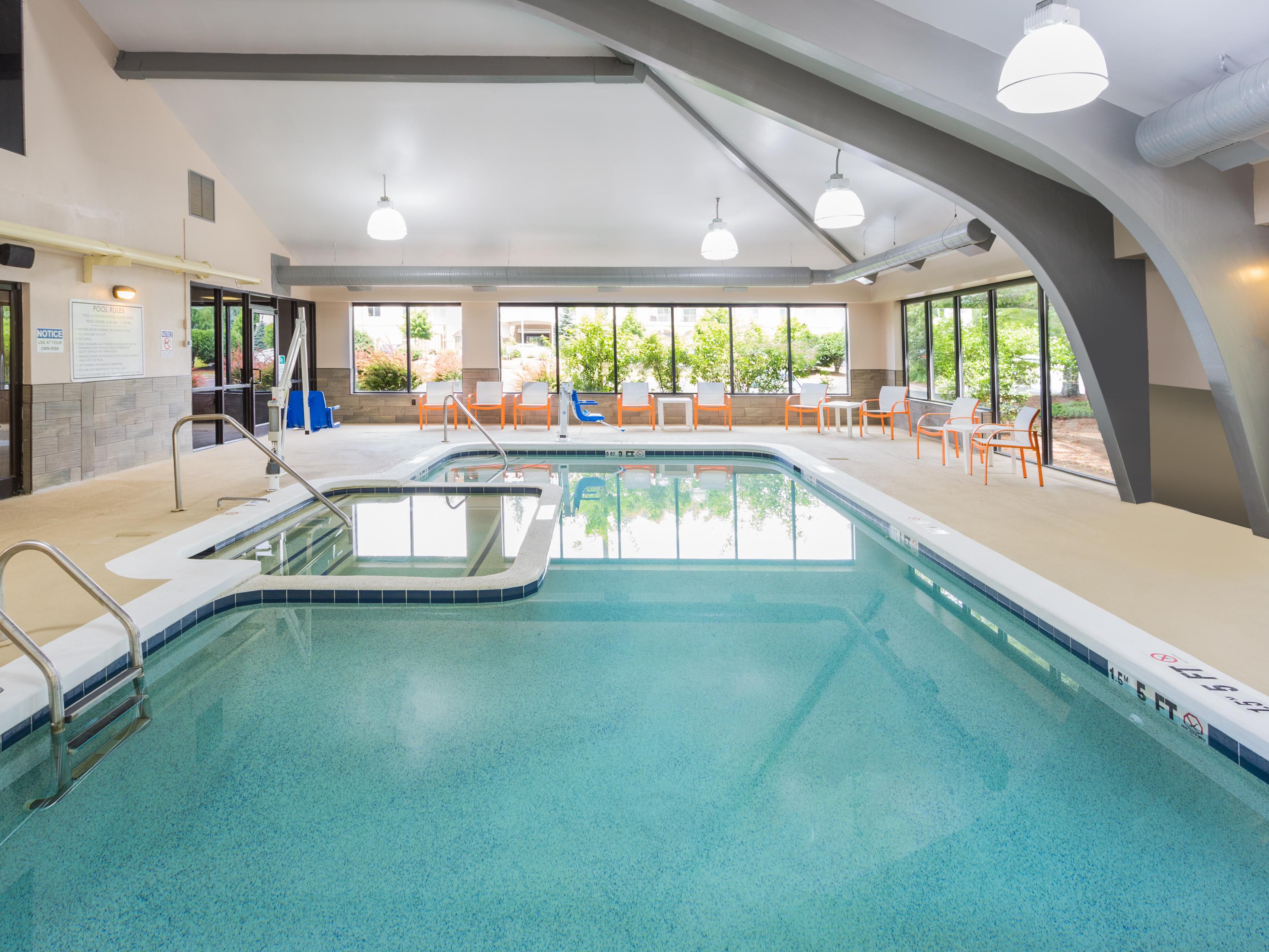 Nothing beats a dip in the heated pool and hot tub after hiking.