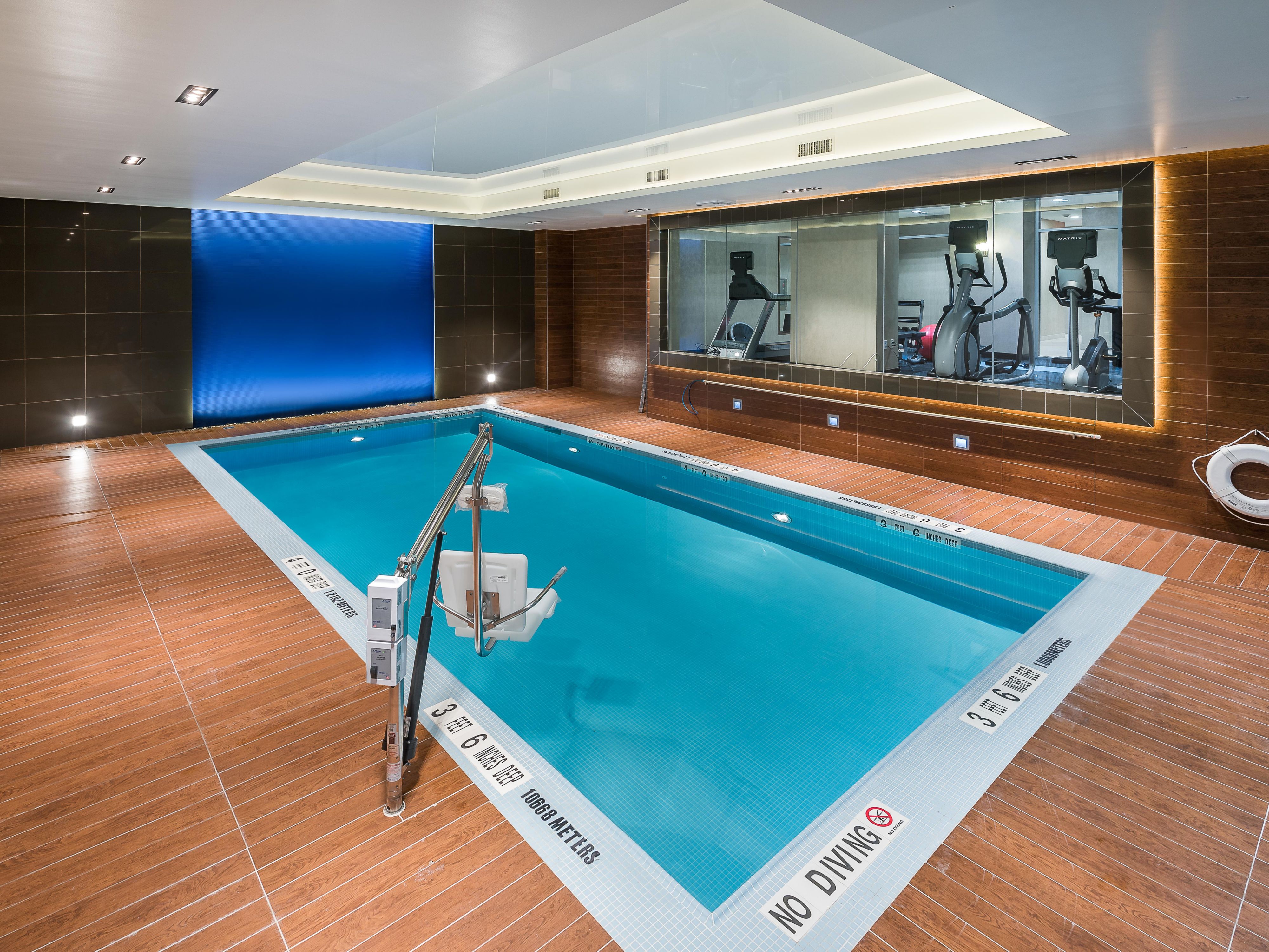 Our indoor pool is a rare find in the Brooklyn area! Pool hours are as follows: Mon-Fri 7am-12pm and 7:30pm-9:30pm. Saturday & Sunday 8am-12pm and 6pm-9pm. 