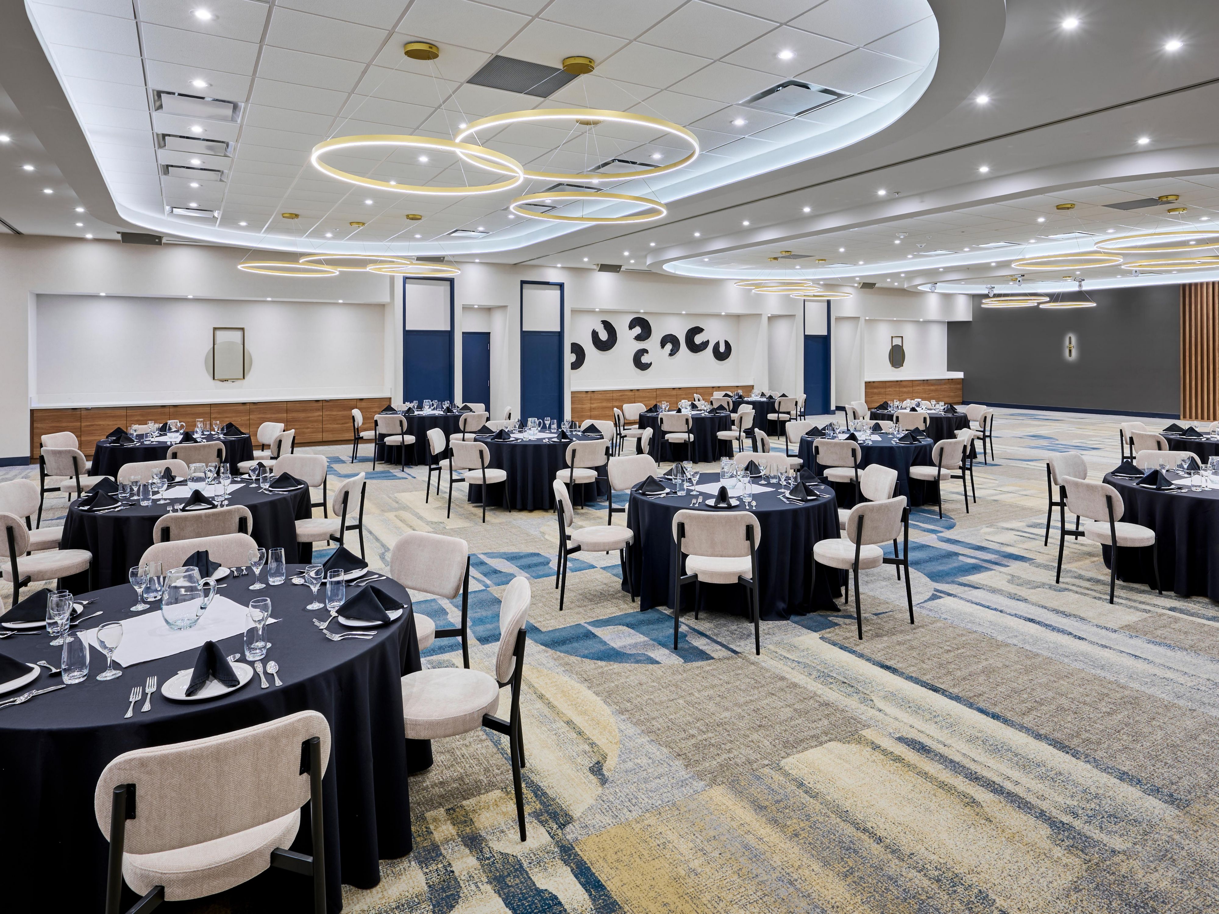 With 20,000 square feet of versatile meeting space, we are the premier event facility in Burlington, ideal for conferences, weddings, team functions, and social gatherings. From boardrooms to grand ballrooms, our flexible venues cater to every occasion. AV equipment, customized catering, and personalized service ensure your event is exceptional!