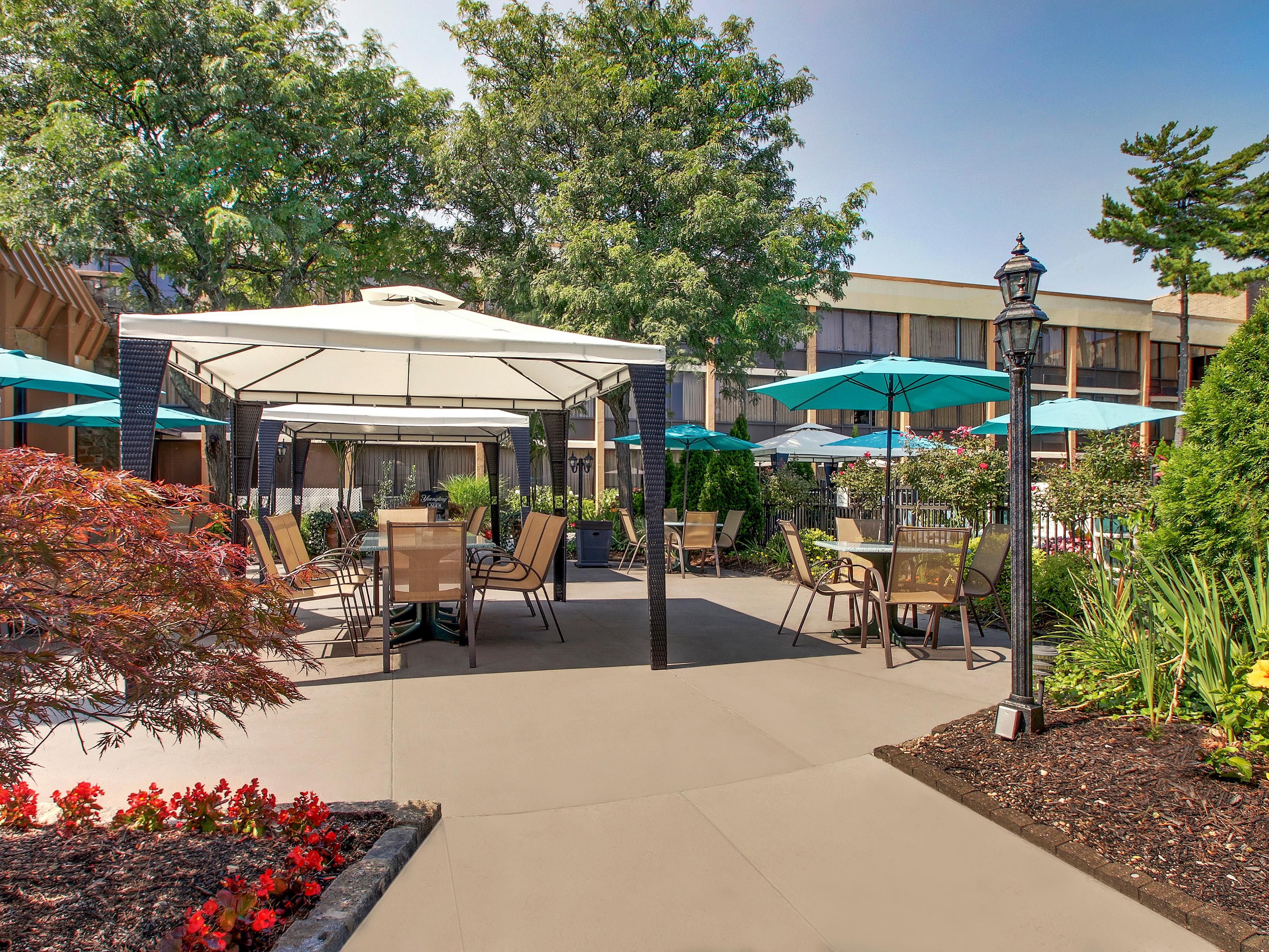 Unwind in our inviting outdoor courtyard and patio, the perfect space to relax and recharge. Whether you're enjoying a quiet morning coffee, an evening breeze, or simply taking in the fresh air, our beautifully designed outdoor area provides a serene escape from the hustle and bustle.