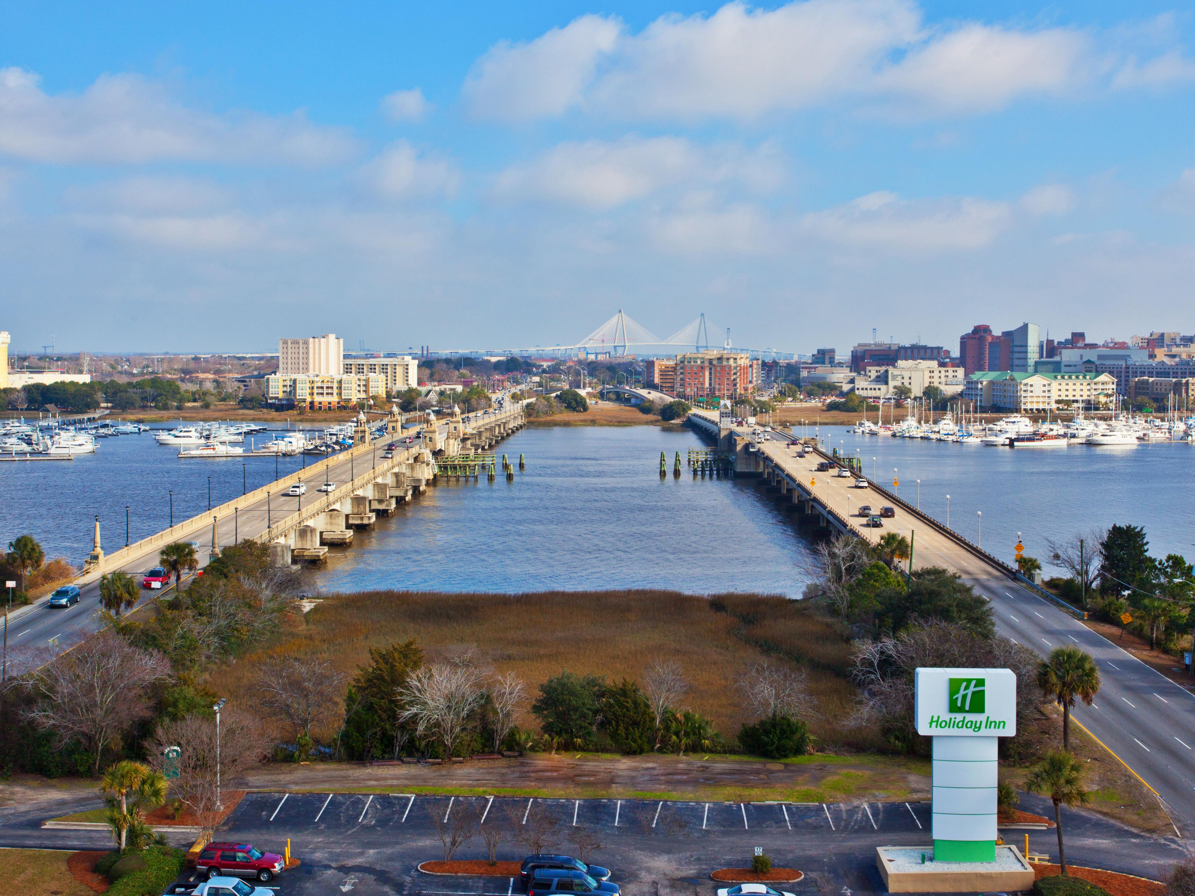 Hotel shuttle service to Downtown Charleston is included in your Amenity Fee & designed to eliminate the hassle of traffic and parking. Simply sit back, relax, and let our shuttle take you on a journey of discovery. The shuttle runs once every hour daily from 7:30 am to 10:30 pm so that you can explore the city at your own pace without any worries.